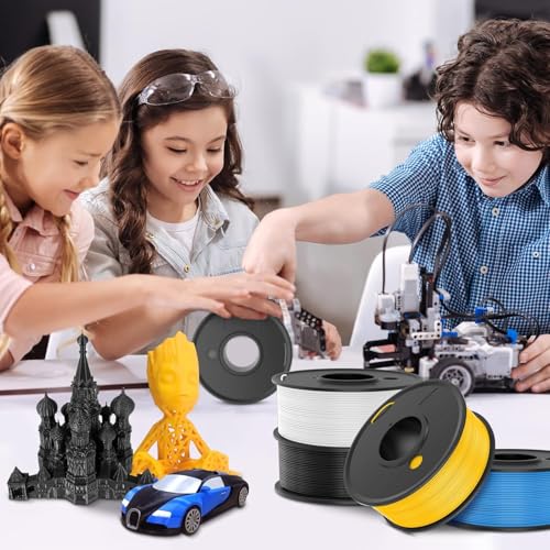 SUNLU PLA Filament 1.75 Bundle, Individually Vacuum Packed, 2kg in Total, 0.25kg per Spool, 8 Pack, Black+Clear +Clear(Yellow+Blue+Green+Purple+Red+Orange) - Image 2