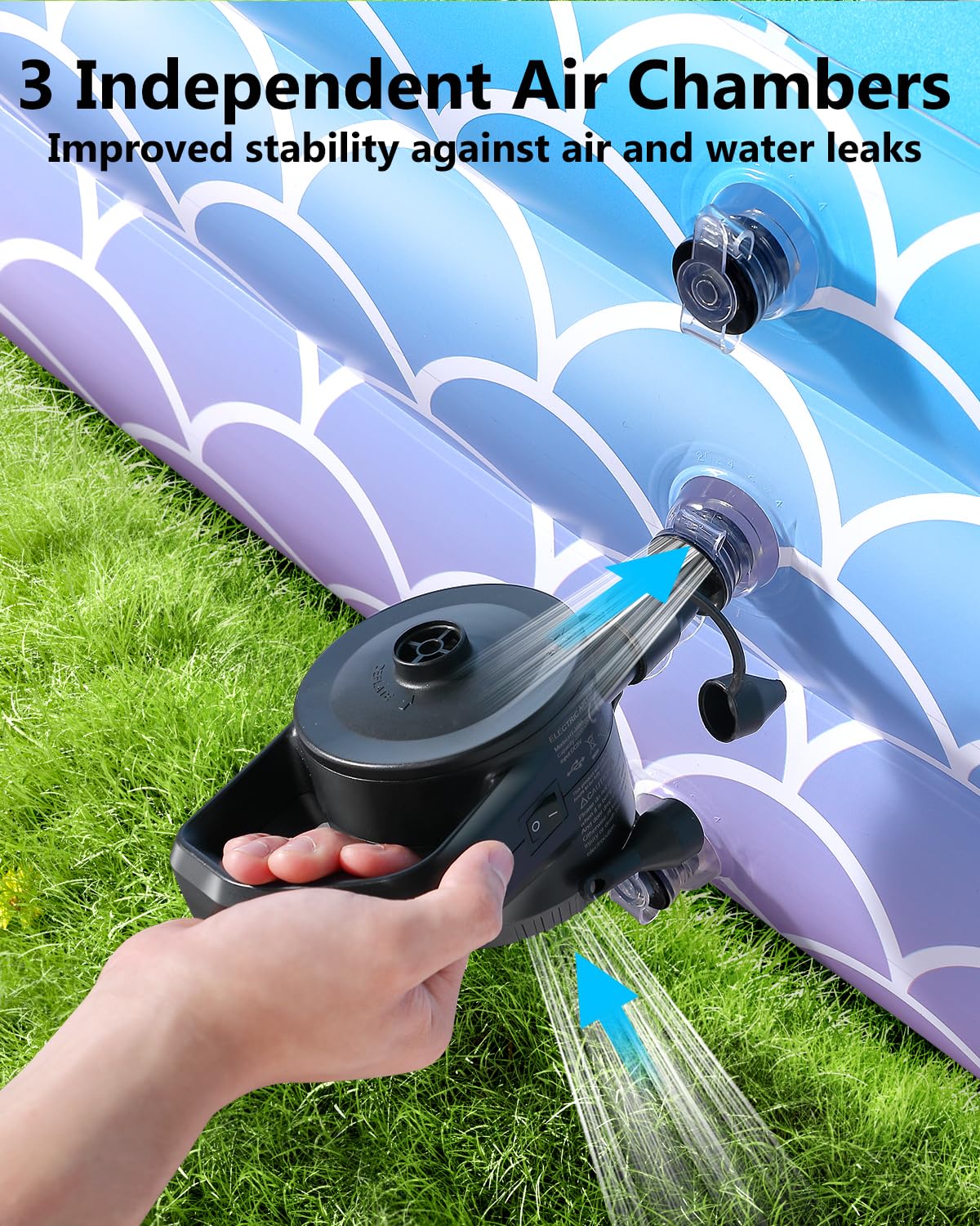 Sunrio 2025 Upgrade Inflatable Pool for Kids and Adults-120"*72"*22" Full-Sized Inflatable Swimming Pool Leakproof Blow Up Above Ground for Backyard Outdoor Garden Summer Water Party Pink - Image 4