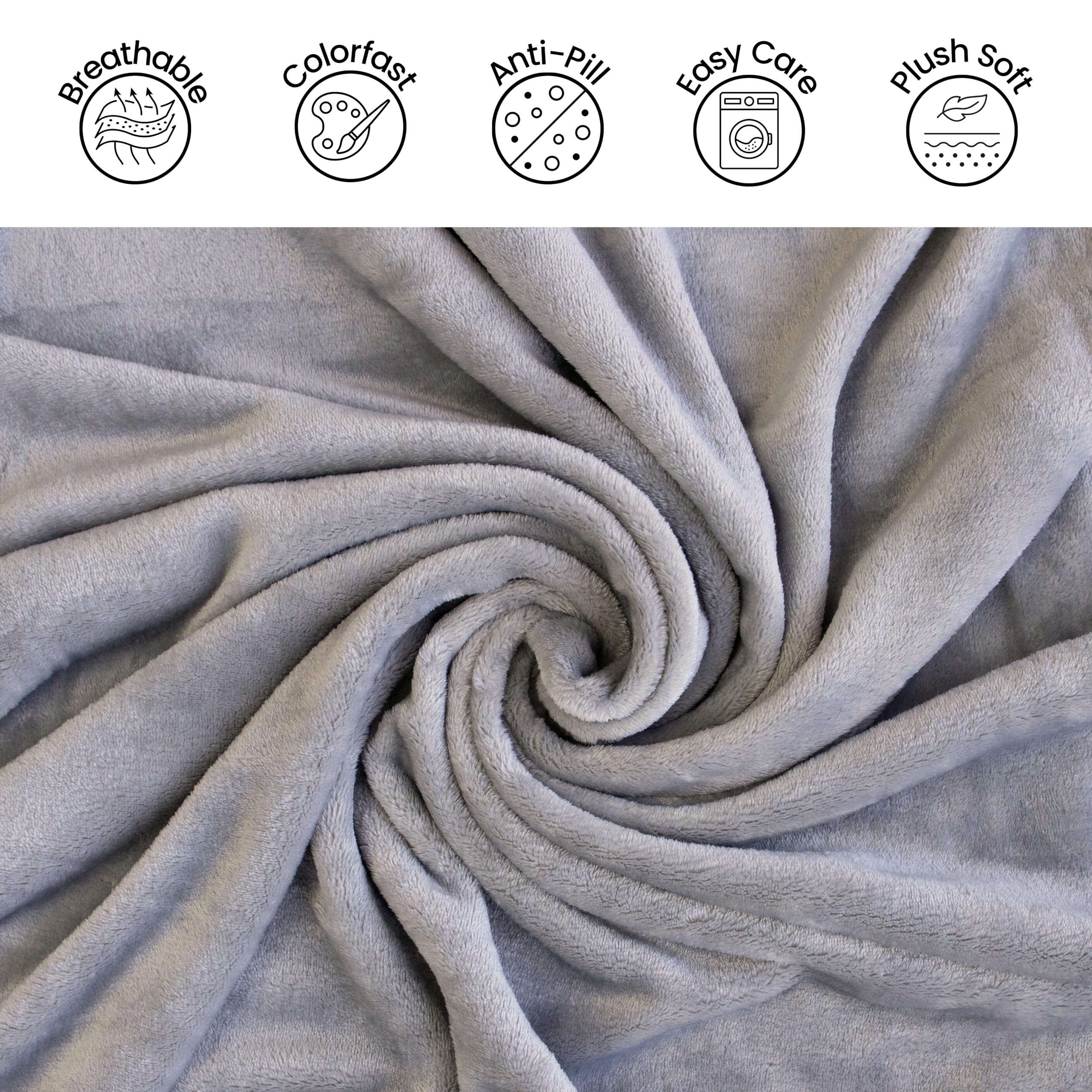 Super Blanky Wearable Blankets for Women, Adult Wearable Blanket Men, Christmas Gifts for Women, Comfy Girlfriend Birthday Gifts for Her, Wife Birthday Gift Ideas, Blanket With Sleeves - Light Gray - Image 4