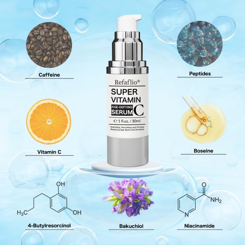 Super Vitamin C Serum for Women over 70, Wrinkle Cream for Face, Anti Aging Cream, Hydrates, Softens, Lifts and Firms Super Vitamin C Serum (30ml, Orange) - Image 7