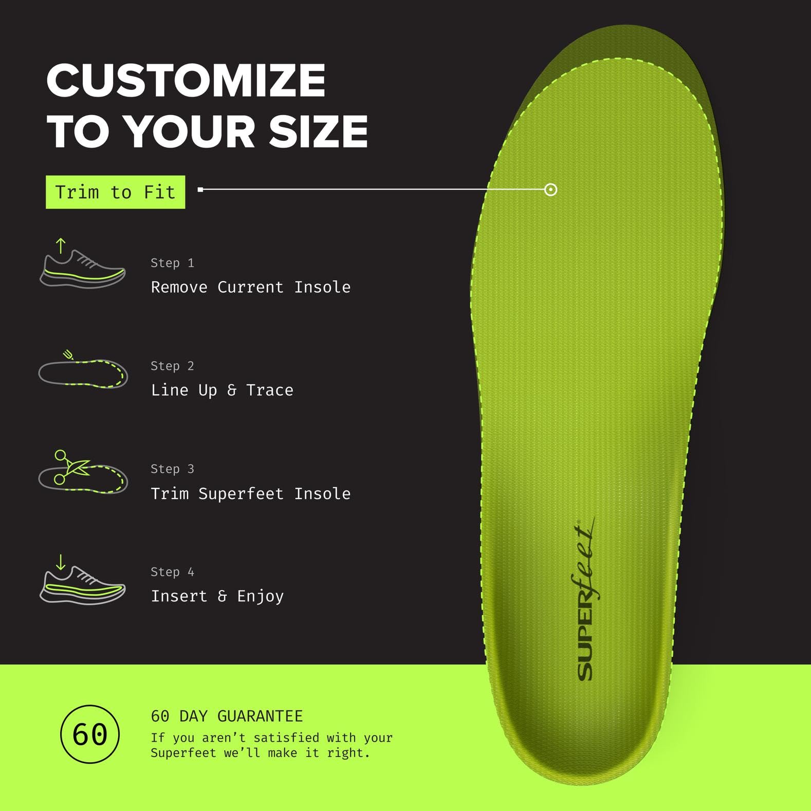 Superfeet All-Purpose Support High Arch Insoles (Green) for Active Lifestyle with High Arch Support-Men 15.5-17 - Image 7