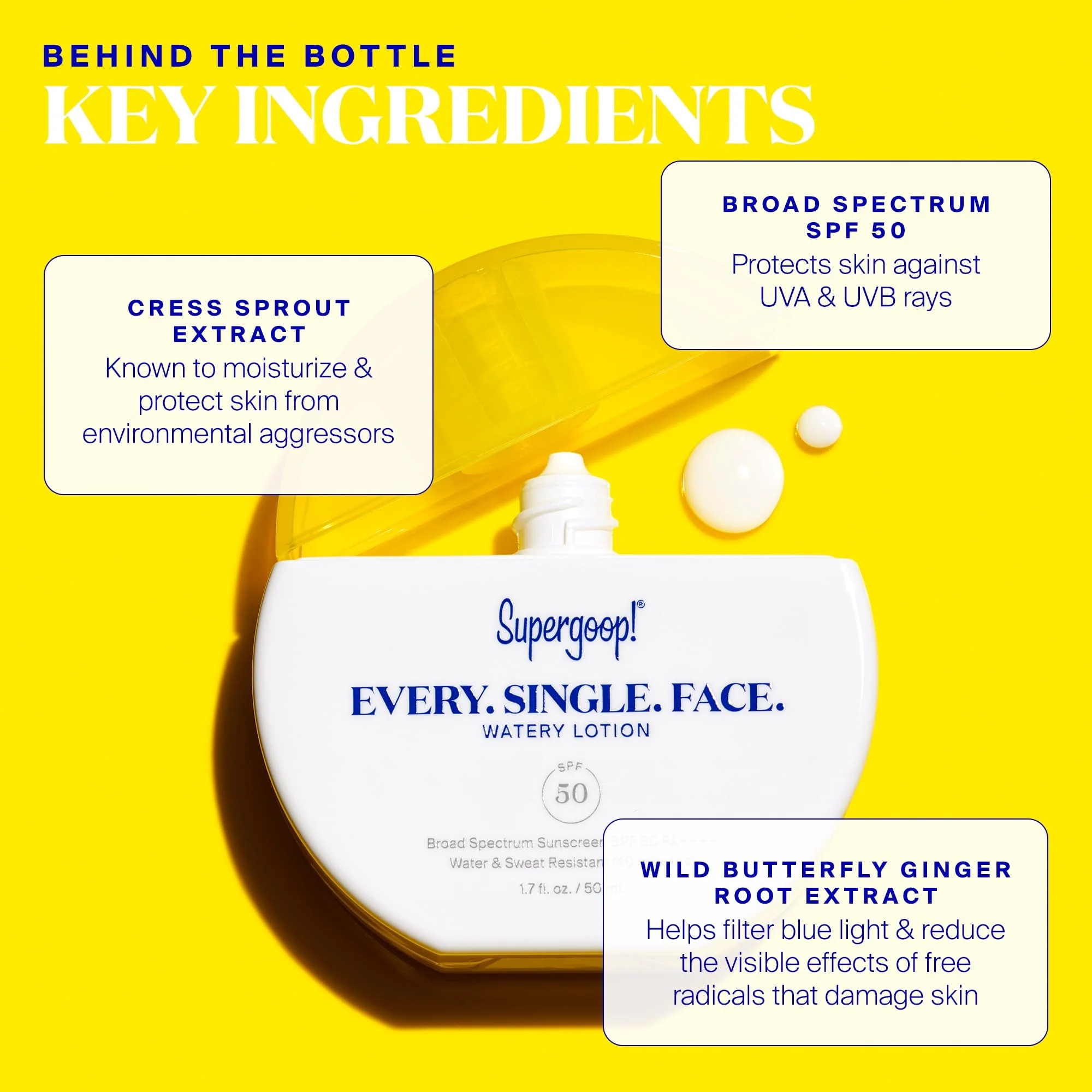 Supergoop! Every. Single. Face. Watery Lotion - 1.7 fl oz - Pack of 2 - Broad Spectrum SPF 50 PA++++ Sunscreen Lotion - Water & Sweat Resistant - All Skin Types - Image 5