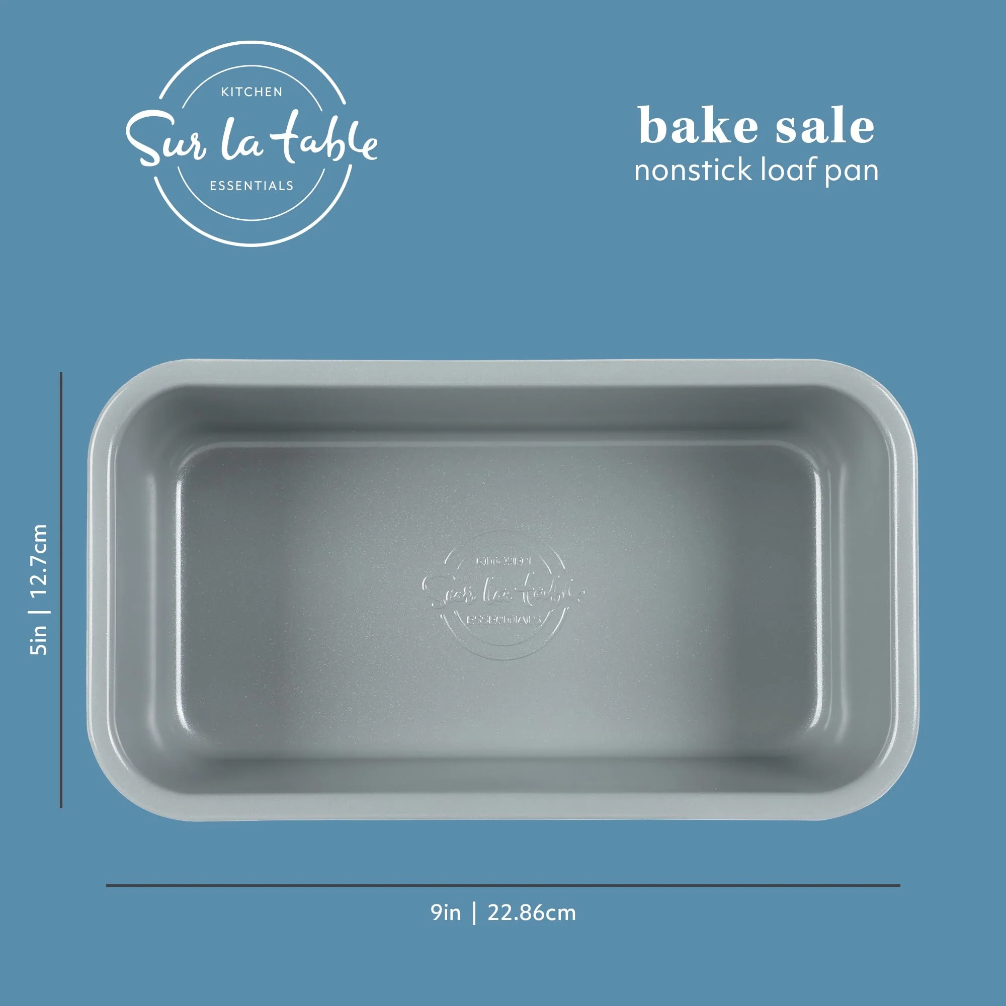 Sur La Table Kitchen Essentials Bake Sale 9 X 5 Inch PFOA, PFAS, PTFE Free Nonstick Loaf Pan - Linen White (Pack of 4) - Image 2