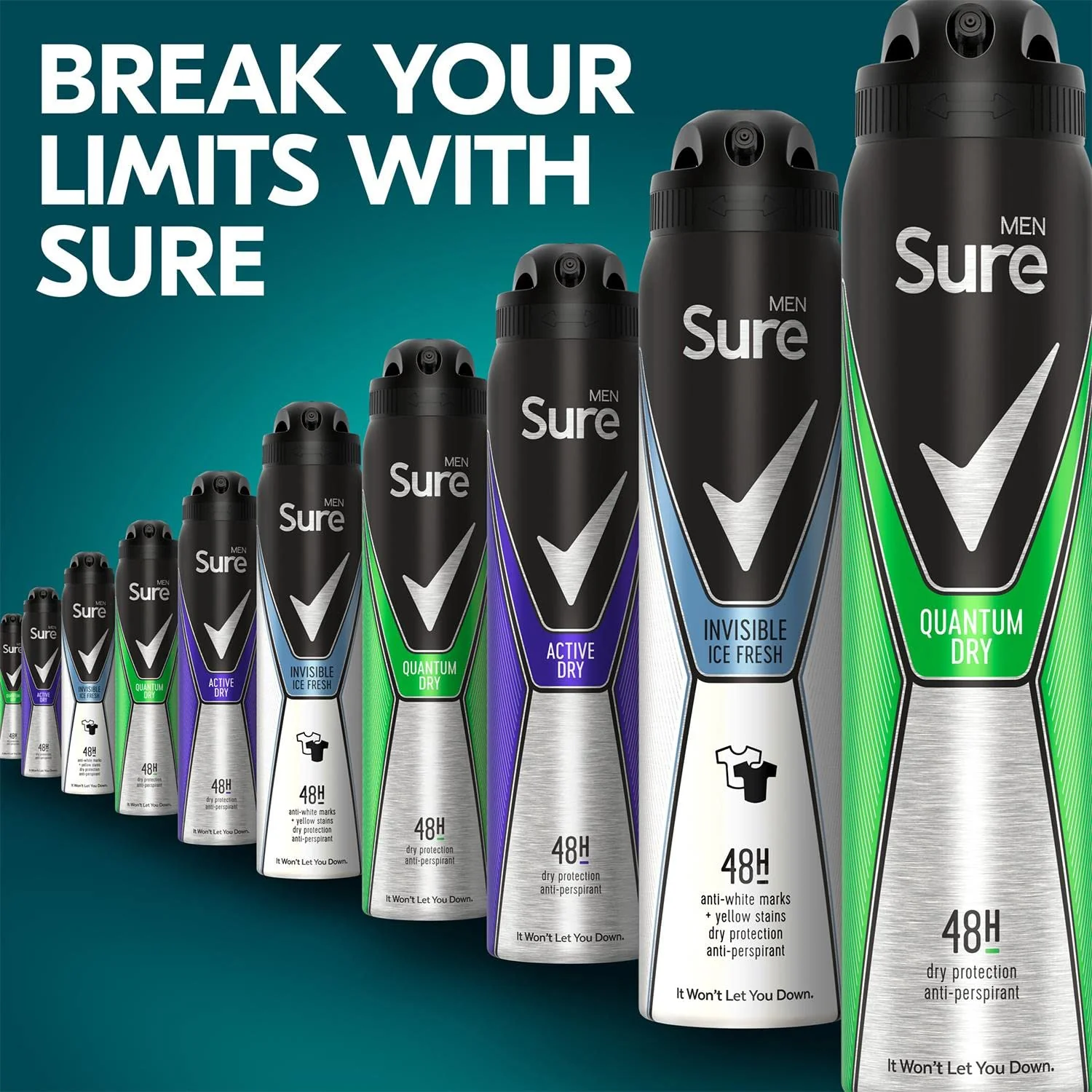 Sure Cotton Dry 48h protection against sweat and odour Anti-perspirant Aerosol MotionSense technology deodorant 250 ml - Image 4