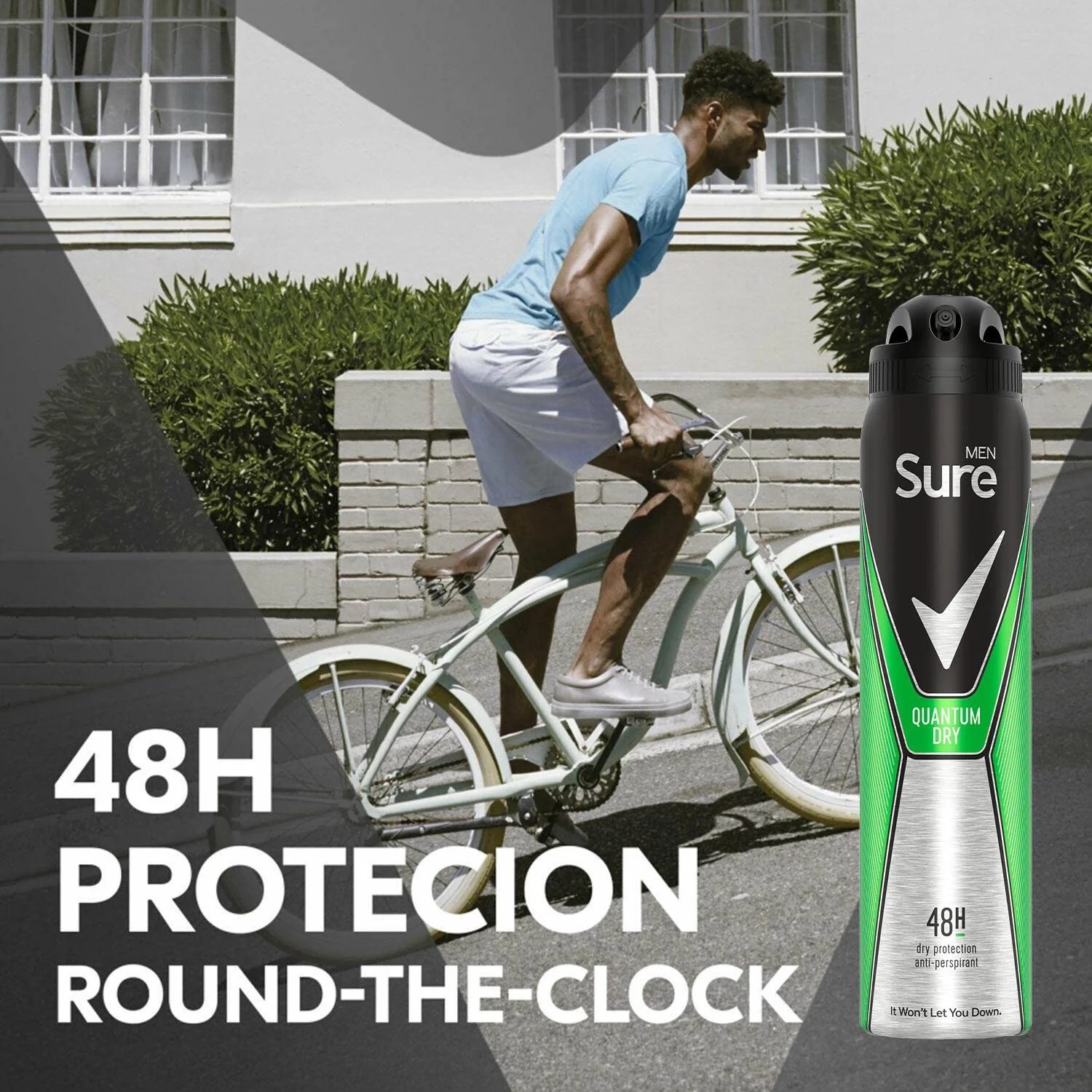 Sure Cotton Dry 48h protection against sweat and odour Anti-perspirant Aerosol MotionSense technology deodorant 250 ml - Image 7