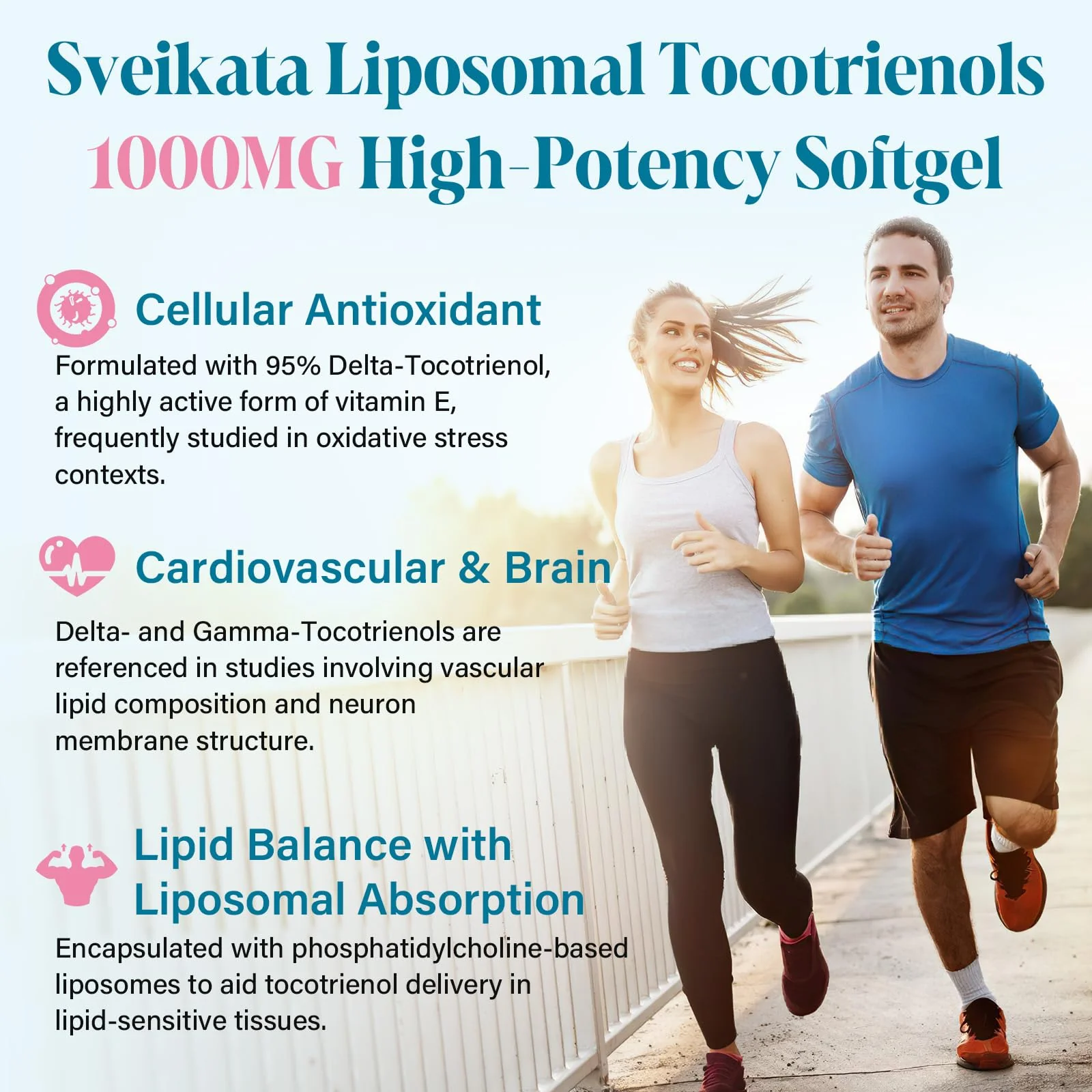 Svaiketa Liposomal Tocotrienols 1000mg – High Absorption Vitamin E Tocotrienols Supplement with 95% Delta & 5% Gamma – 60 Softgels - Image 4