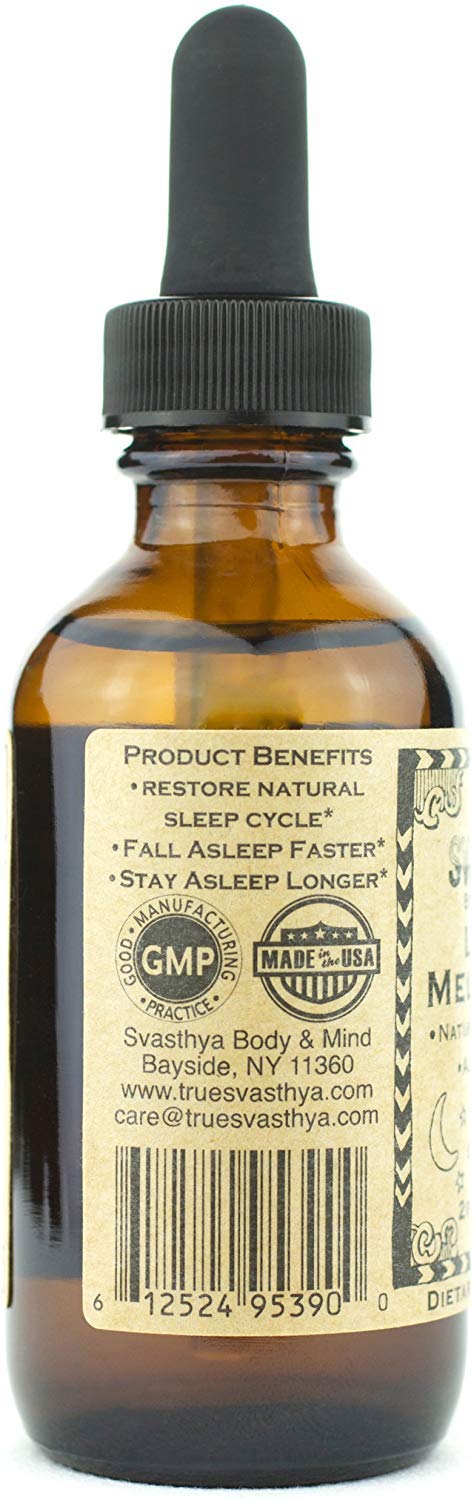 Svasthya Body & Mind Liquid Melatonin - Promotes Natural Sleep - Alcohol Free for Adult and Children, Made in The USA, GMP, 2 oz - 3 Pack - Image 8