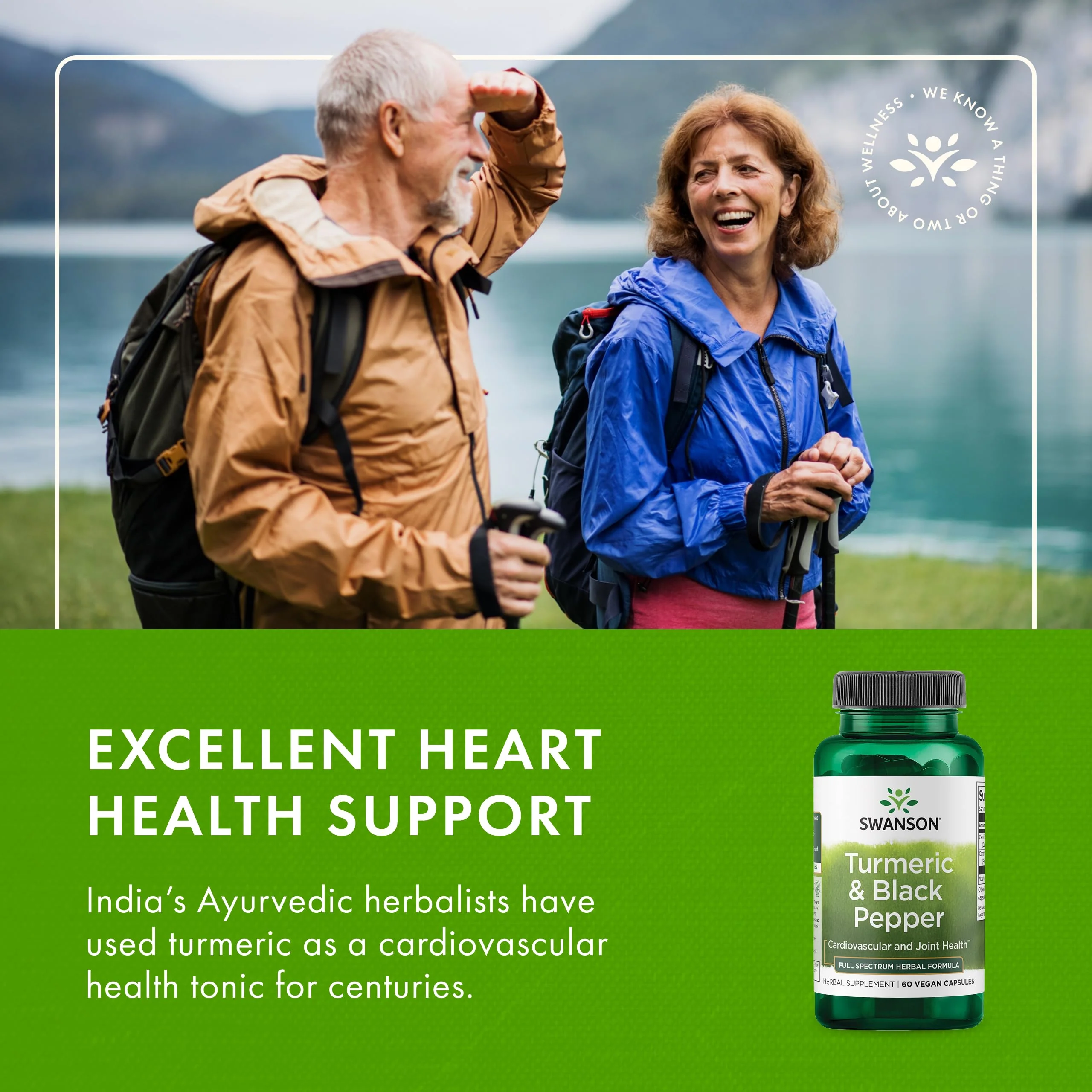 Swanson Organic Turmeric & Black Pepper Joint Health Supplement for Active Adults Seeking Anti-Inflammatory Support with Enhanced Bioavailability (60 Vegan Capsules, 4 Pack) - Image 3