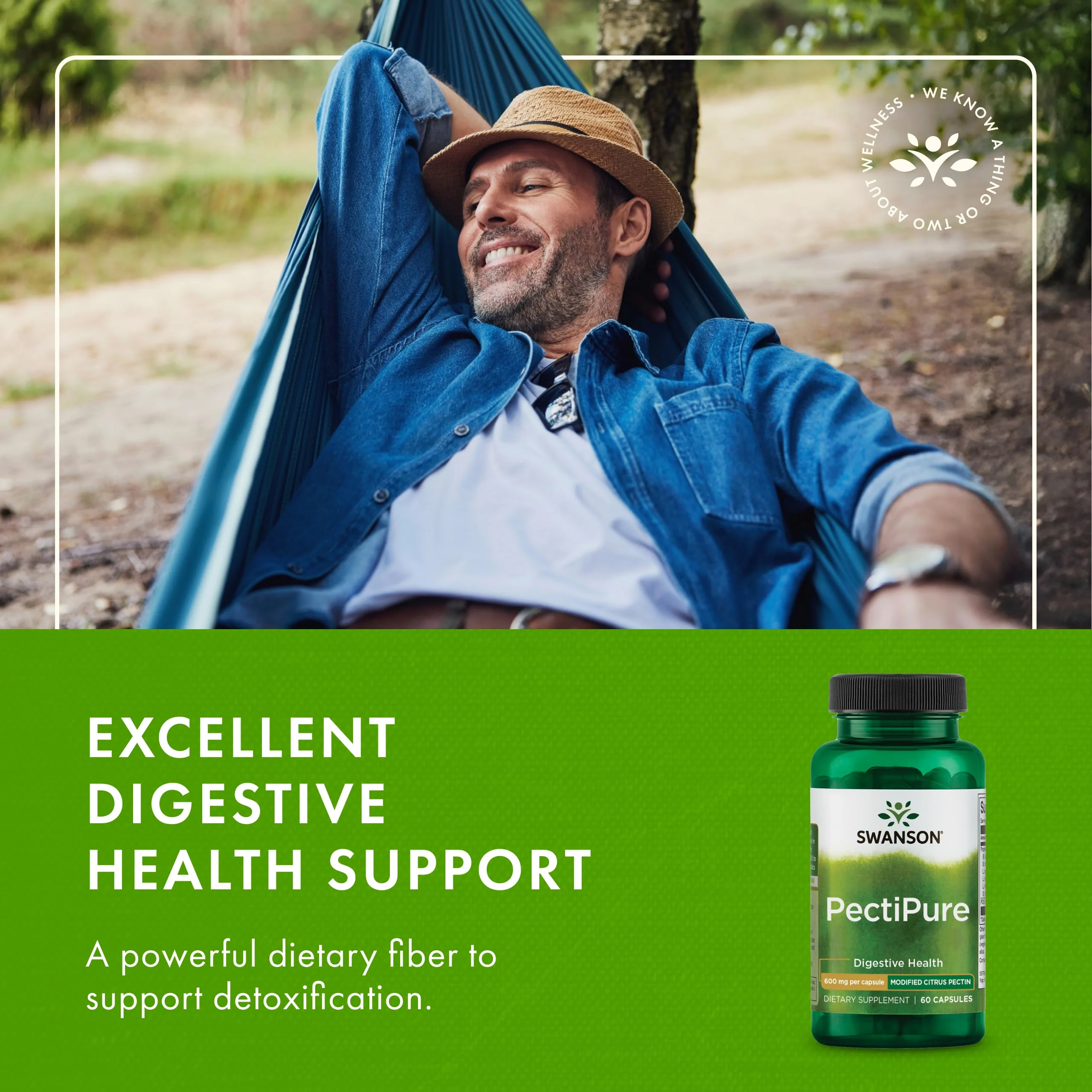 Swanson PectiPure Modified Citrus Pectin Cellular and Digestive Health Supplement for Wellness-Conscious Adults - 82% Galacturonic Acid (60 Capsules, 600 mg Each) - Image 3