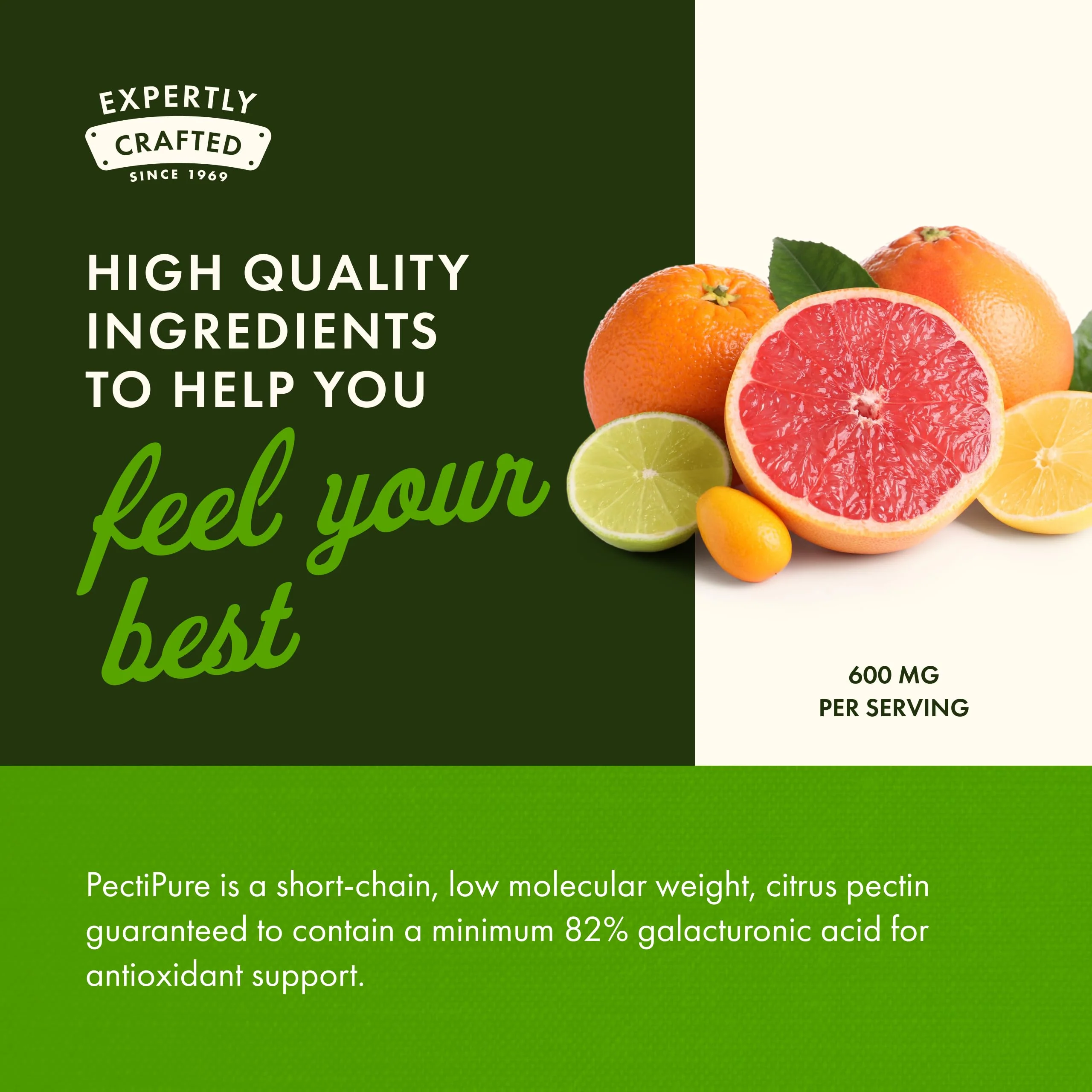 Swanson PectiPure Modified Citrus Pectin Cellular and Digestive Health Supplement for Wellness-Conscious Adults - 82% Galacturonic Acid (60 Capsules, 600 mg Each) - Image 4
