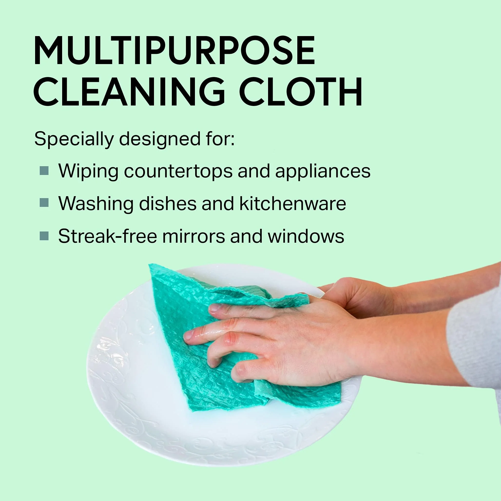 Swedish Wholesale Dishcloths Reusable 8" x 7" Sponge Cloths, Bulk 10 Pack of High Absorbent Cellulose Dish & Kitchen Cleaning Hand Towels, Wring to Dry & Machine Wash, Odor Resistant, Purple - Image 7