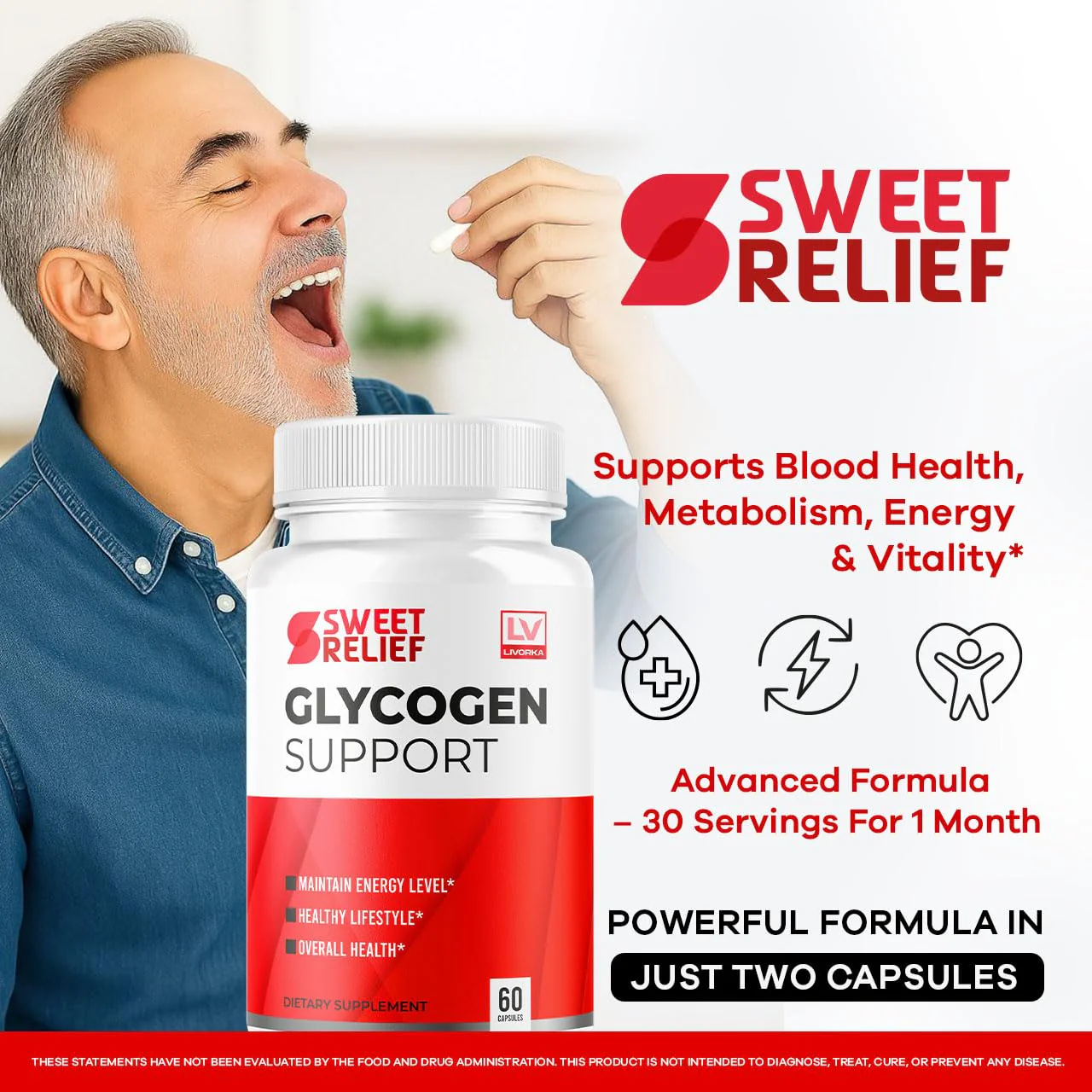 Sweet Relief Capsules - Official SweetRelief Advanced Premium Pills Supplement Support - Maximum Strength, All Natural Formula for Overall Health & Wellness Reviews, 60 Capsules for 1 Month - Image 8
