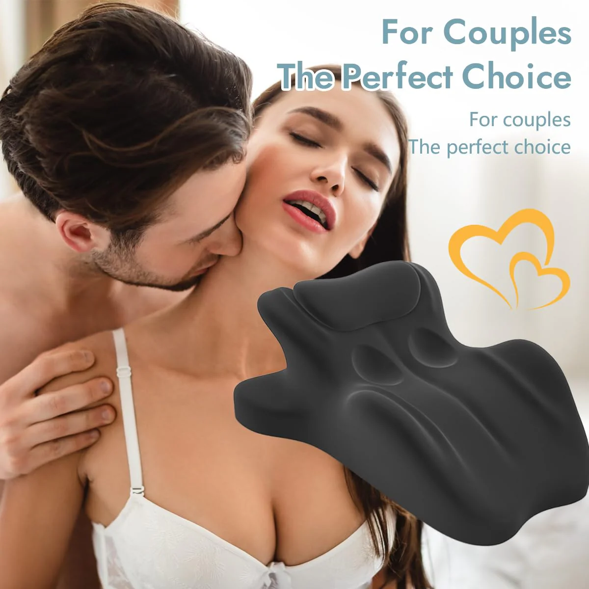 Sweet Spot Pillow, Chiromonk Couples Pillow - 27° Angle Perfect Position, Memory Foam Cushion for Intimacy Support & Back, Ideal for All Postures, Keep The Passion Going All Night - Image 3