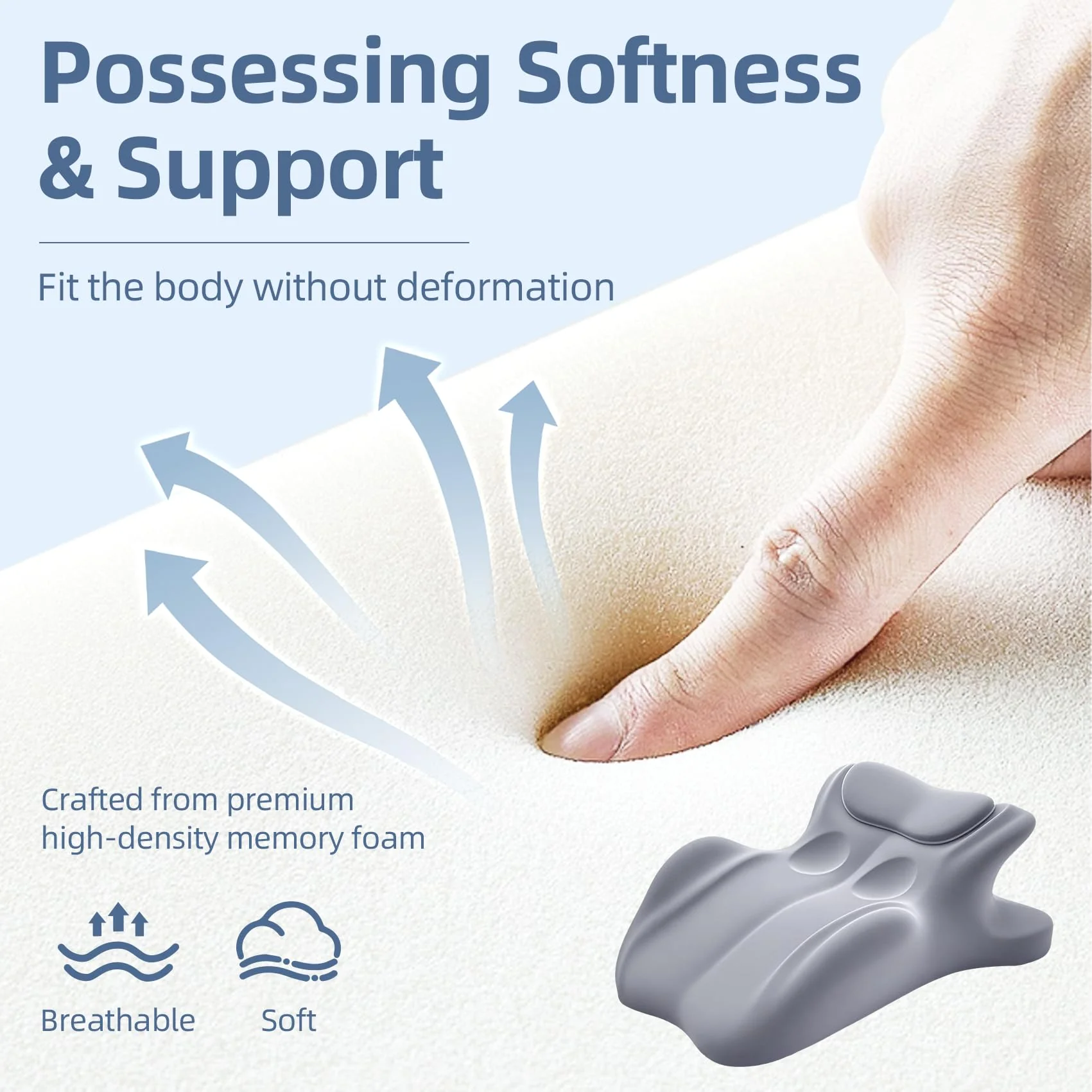 Sweet Spot Pillow, Chiromonk Couples Pillow - 27° Angle Perfect Position, Memory Foam Cushion for Intimacy Support & Back, Ideal for All Postures, Keep The Passion Going All Night - Image 7