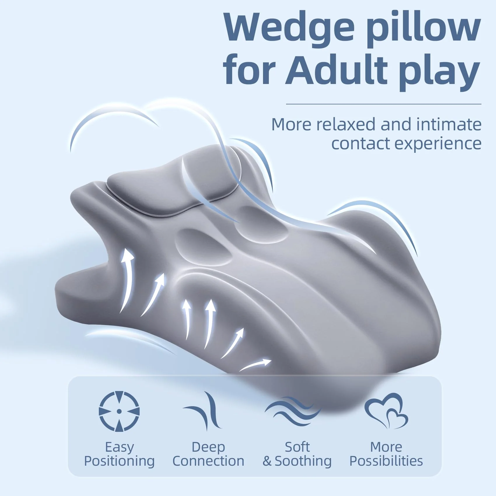 Sweet Spot Pillow, Chiromonk Couples Pillow - 27° Angle Perfect Position, Memory Foam Cushion for Intimacy Support & Back, Ideal for All Postures, Keep The Passion Going All Night - Image 9