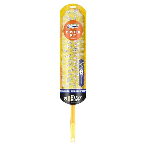 Swiffer Duster Kit with 6 ft Super Extendable Handle, Heavy Duty Starter Kit with 8 Refills - Image 3