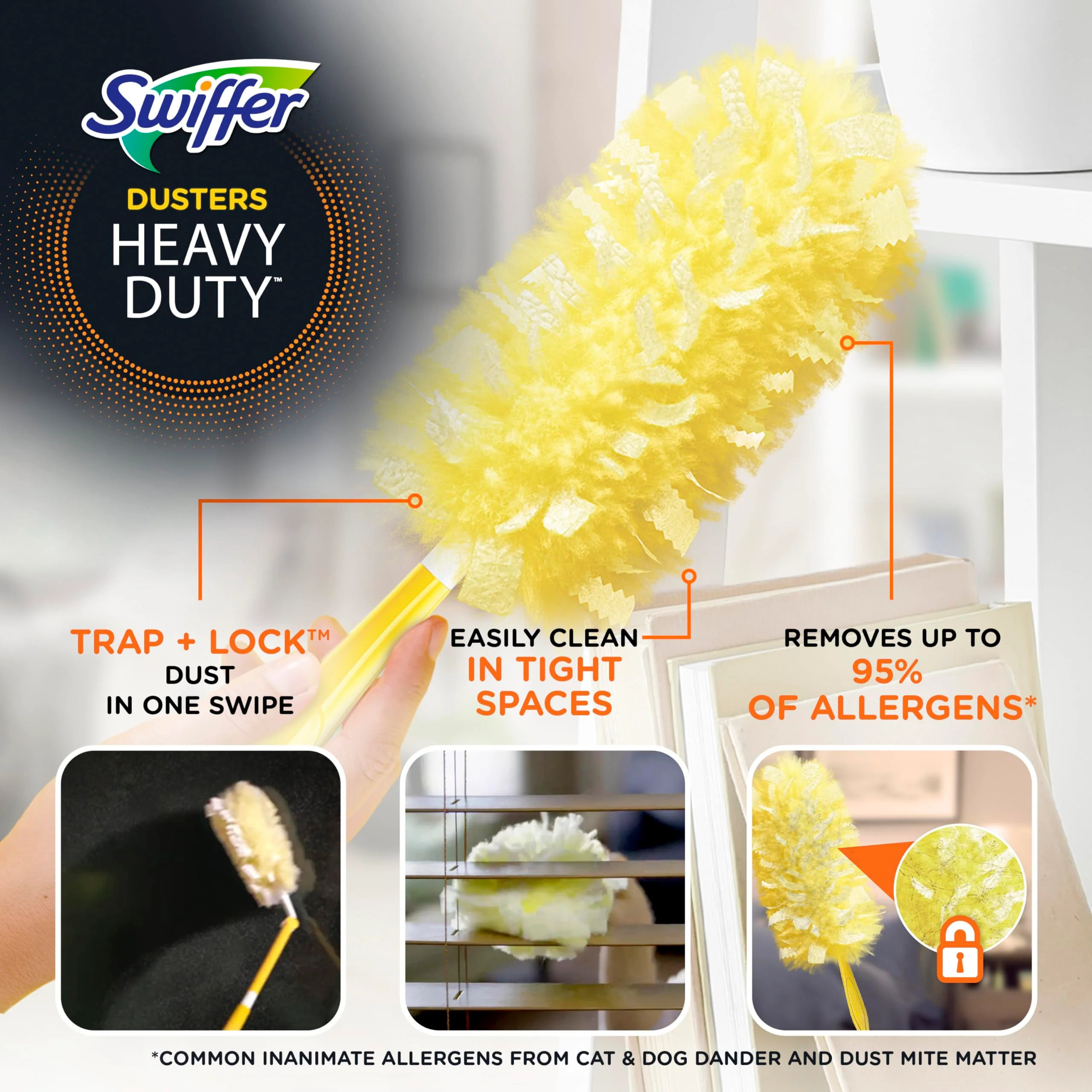 Swiffer Dusters Heavy Duty Multi-Surface Duster Refills for Cleaning, Unscented, 11 Count (Pack of 3) - Image 3