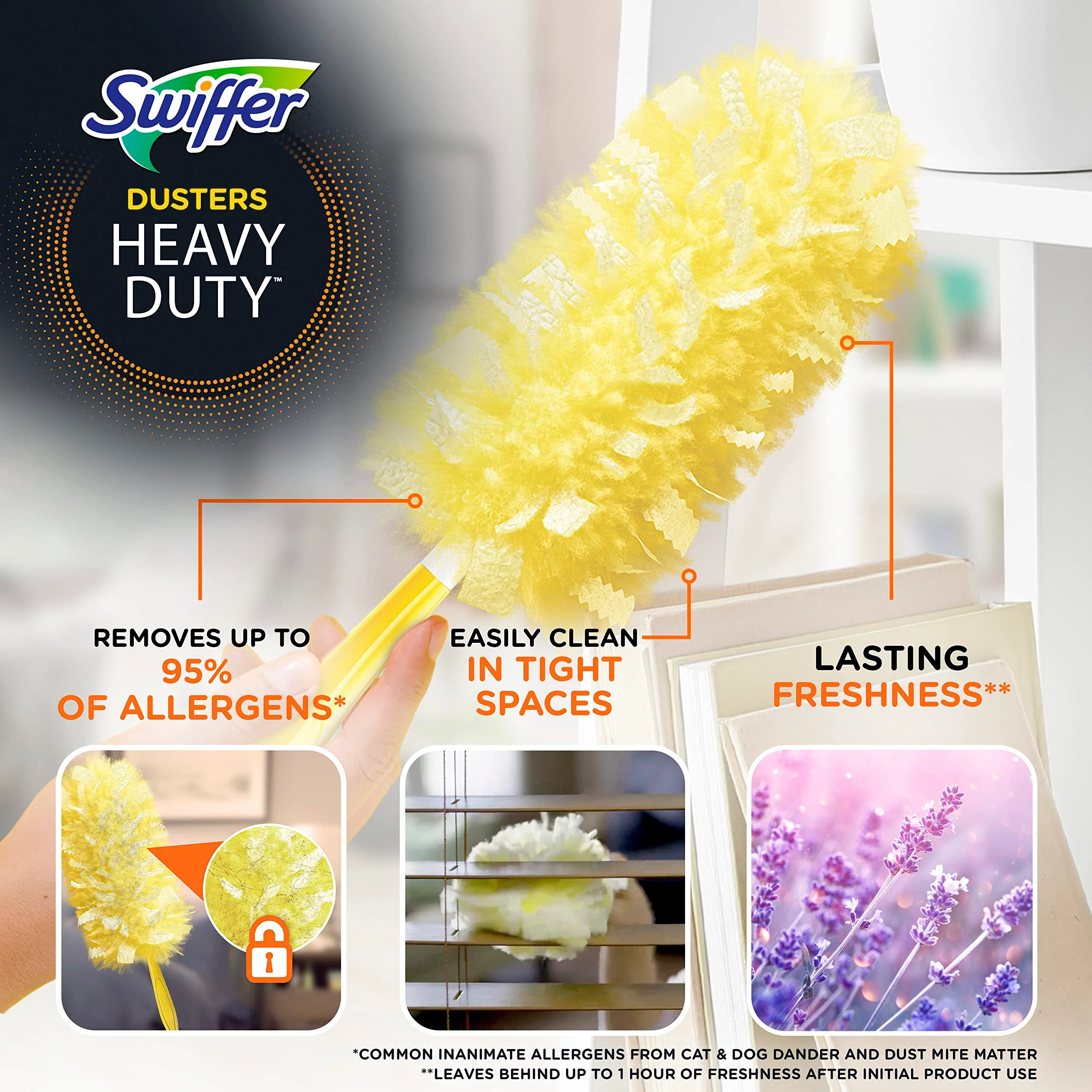 Swiffer Dusters Multi-Surface Heavy Duty Duster Lavender Refills, 11 Count (Pack of 2) - Image 7