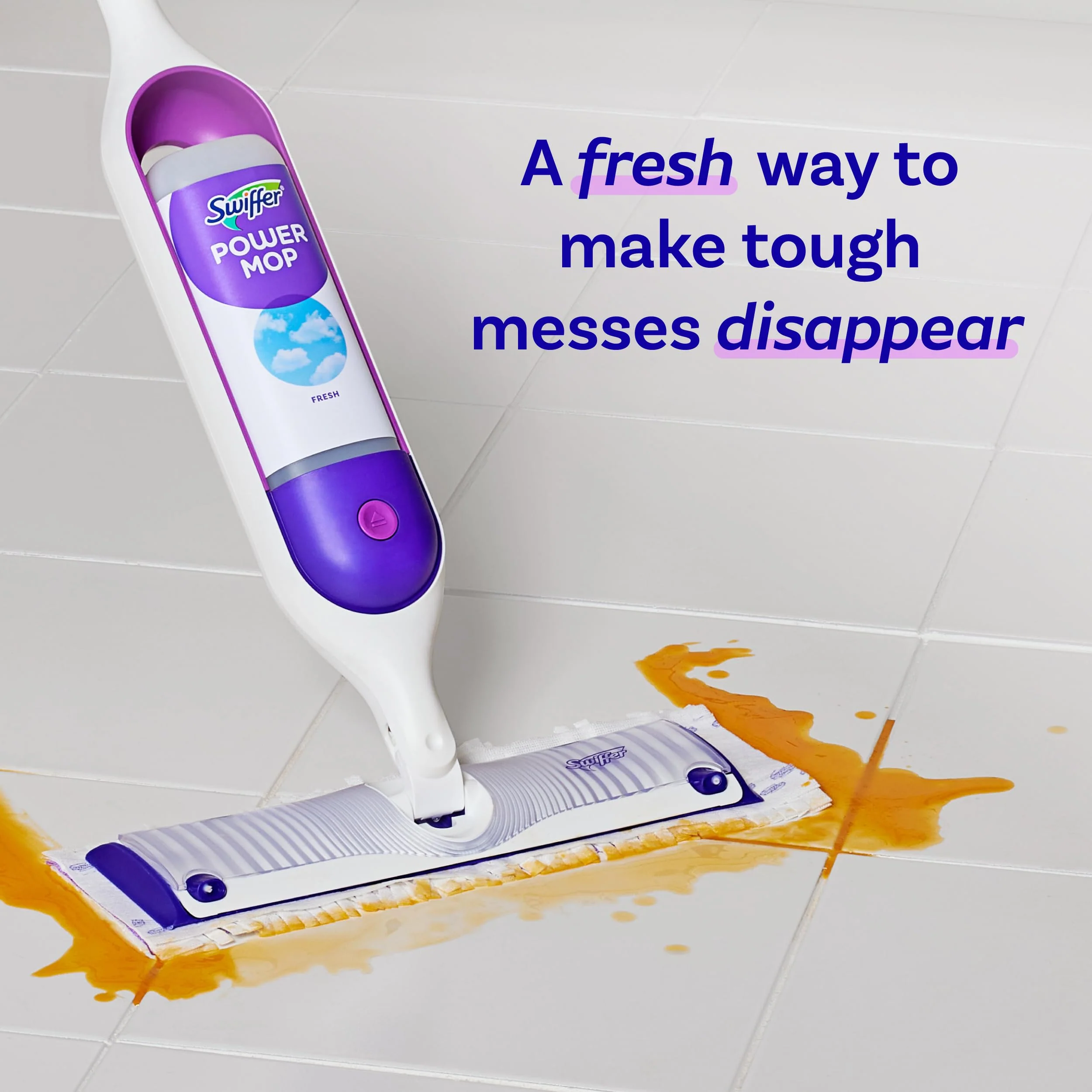 Swiffer PowerMop Floor Cleaning Solution with Fresh Scent, PowerMop Refills, Floor Cleaner for Mopping, 25.3 fl oz, 2 Pack - Image 3