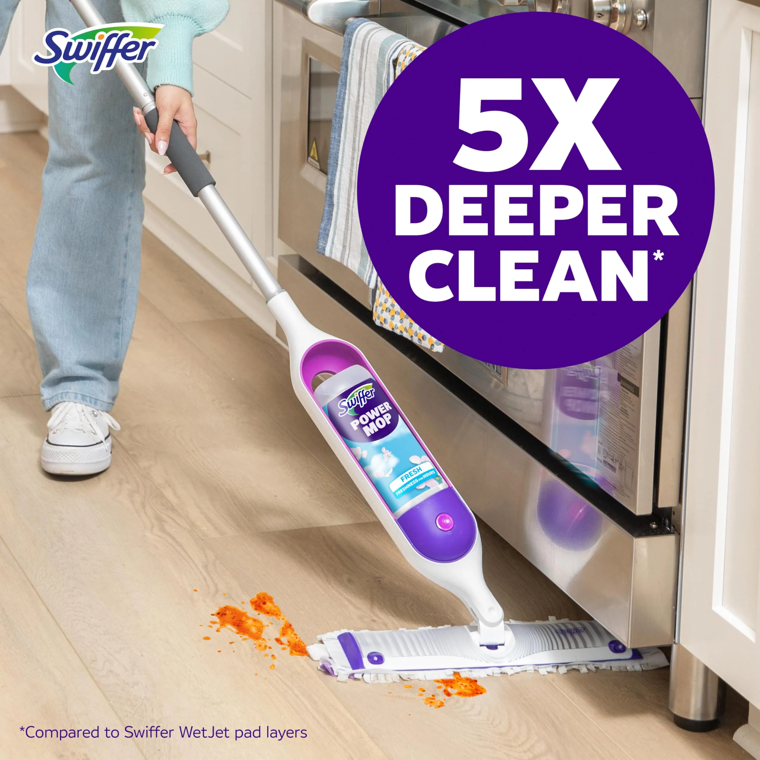 Swiffer PowerMop Multi-Surface Mopping Pad Refills for Floor Cleaning, 11 Count - Image 5