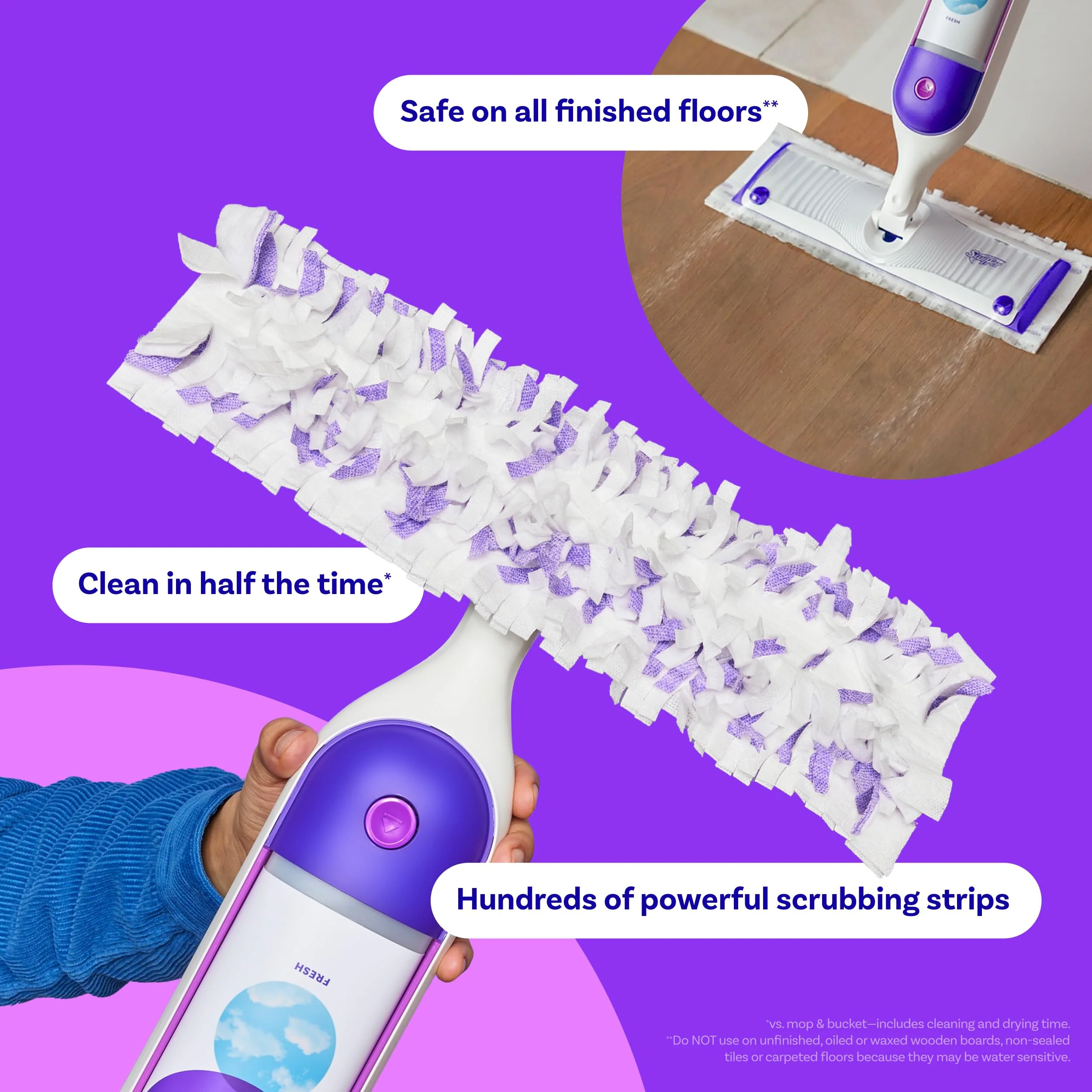 Swiffer PowerMop Multi-Surface Mopping Pad Refills,Made by Swiffer,for Floor Cleaning,11 Count (Pack of 2) - Image 3