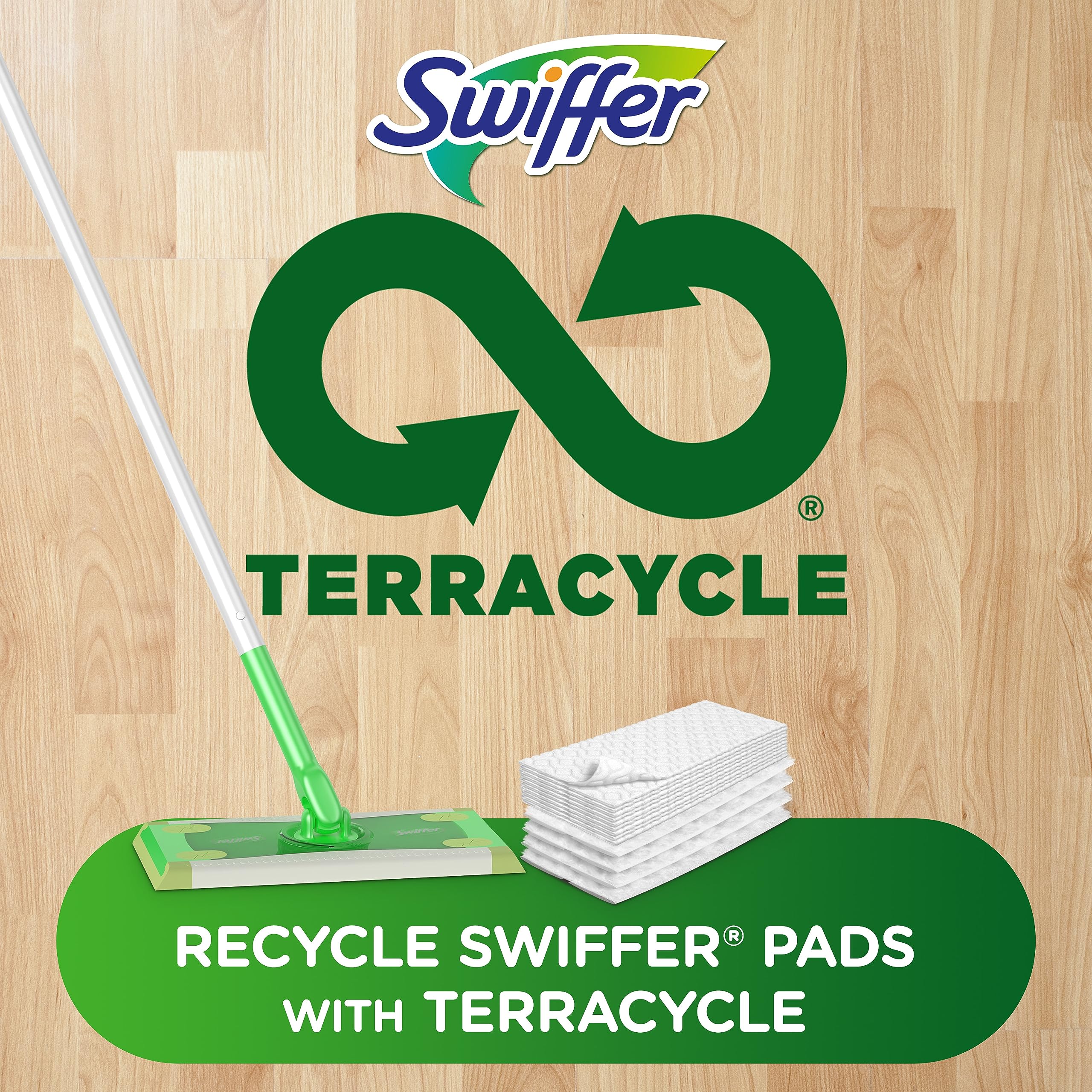 Swiffer Sweep + Mop, Dry Pads Refill, Floor Cleaner for Dirt, Dust, Hair, Cleaning Cloths for Mopping Home, Bathroom, Kitchen, Dust Mop, Floor Duster, Unscented, 52ct - Image 7
