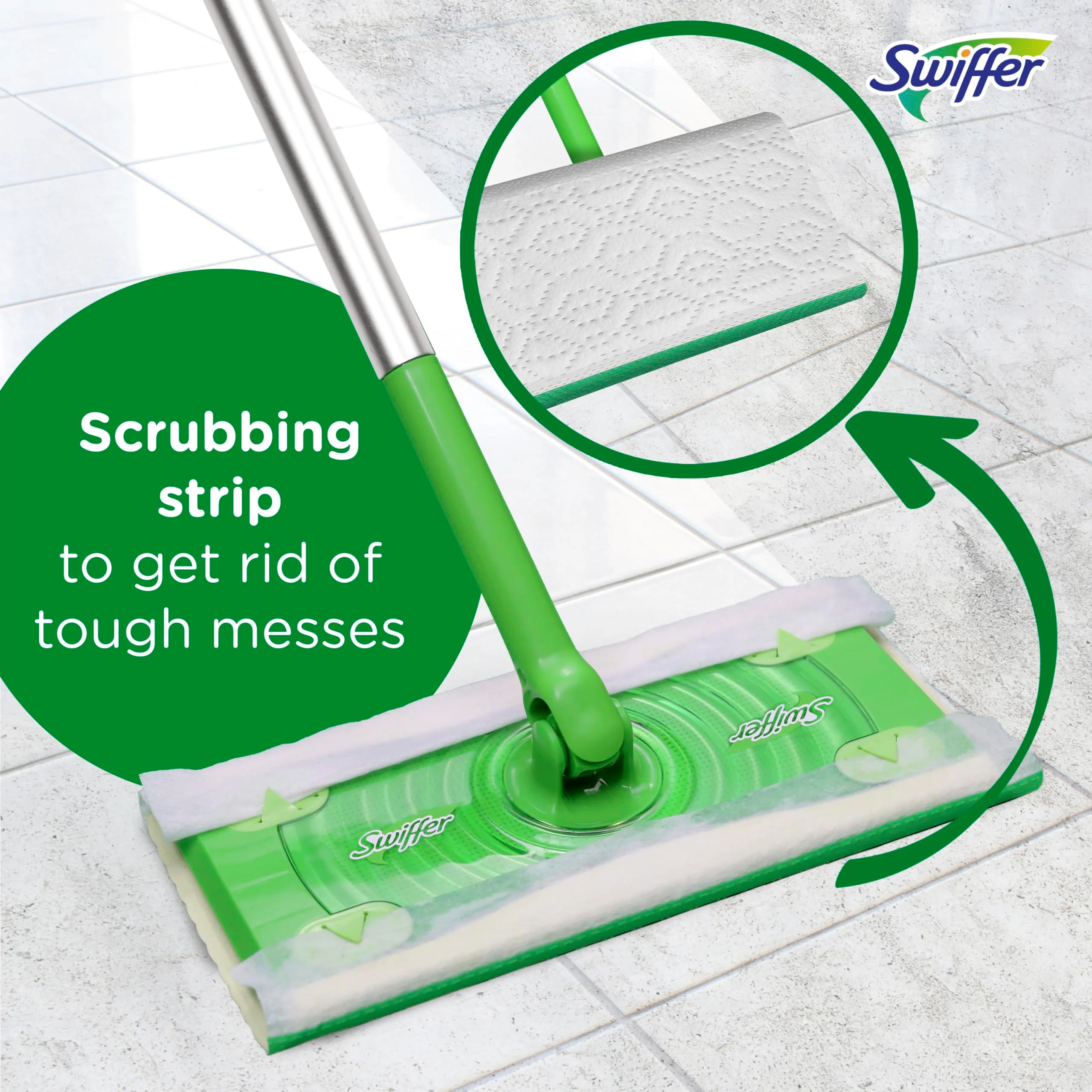 Swiffer Sweep + Mop, Wet Pads Refill, Floor Cleaner for Dirt, Dust, Hair, Cleaning Cloths for Mopping Home, Bathroom, Kitchen, All Purpose Multi-Surface Floor Wipes, Fresh, 24ct - Image 4