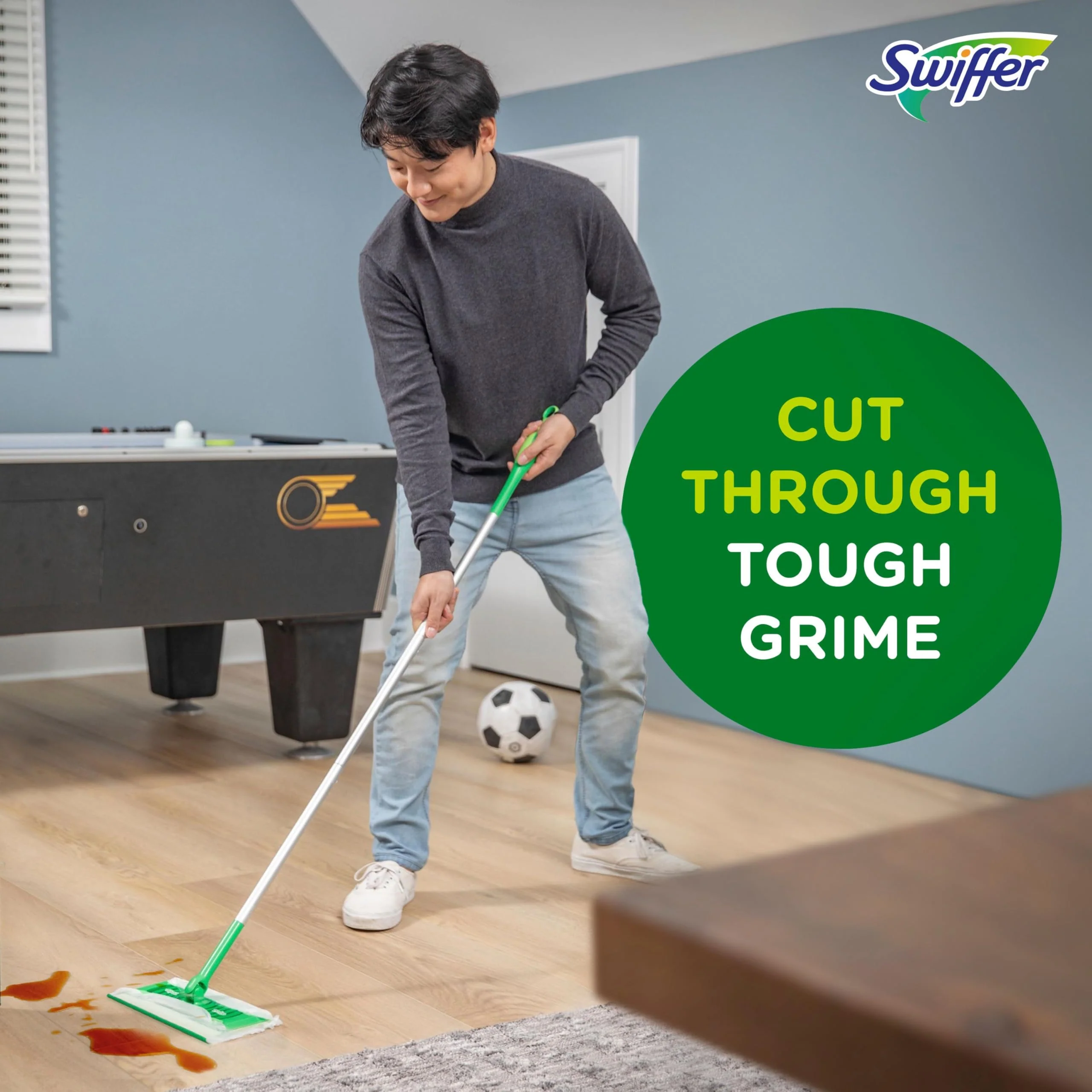 Swiffer Sweep + Mop, Wet Pads Refill, Floor Cleaner for Dirt, Dust, Hair, Cleaning Cloths for Mopping Home, Bathroom, Kitchen, All Purpose Multi-Surface Floor Wipes, Fresh and Gain, 36ct - Image 4