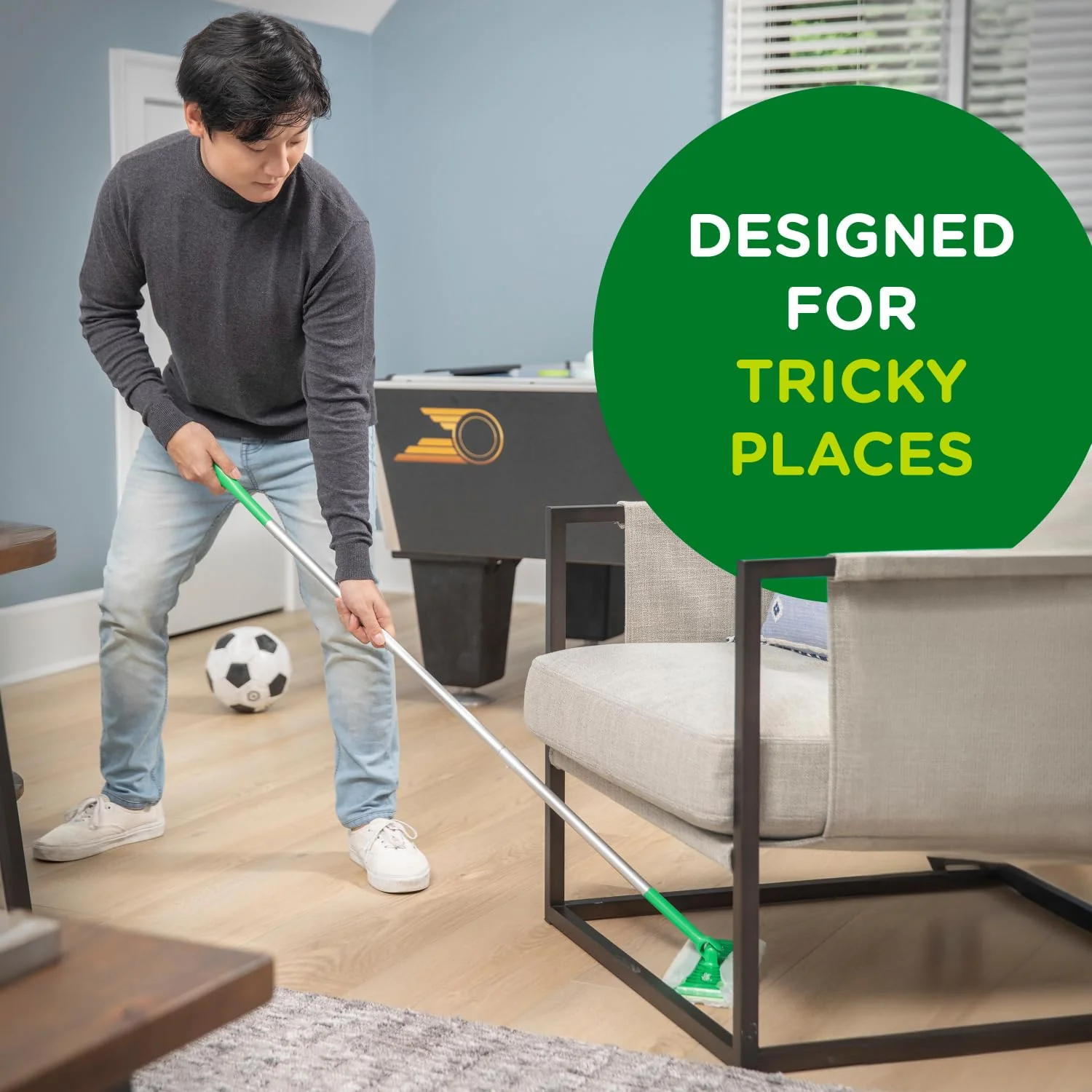 Swiffer Sweeper 2-in-1 Mops for Floor Cleaning, Dry and Wet Multi Surface Floor Cleaner, Sweeping and Mopping Starter Kit, Includes 1 Mop + 19 Refills, 20 Piece Set - Image 3