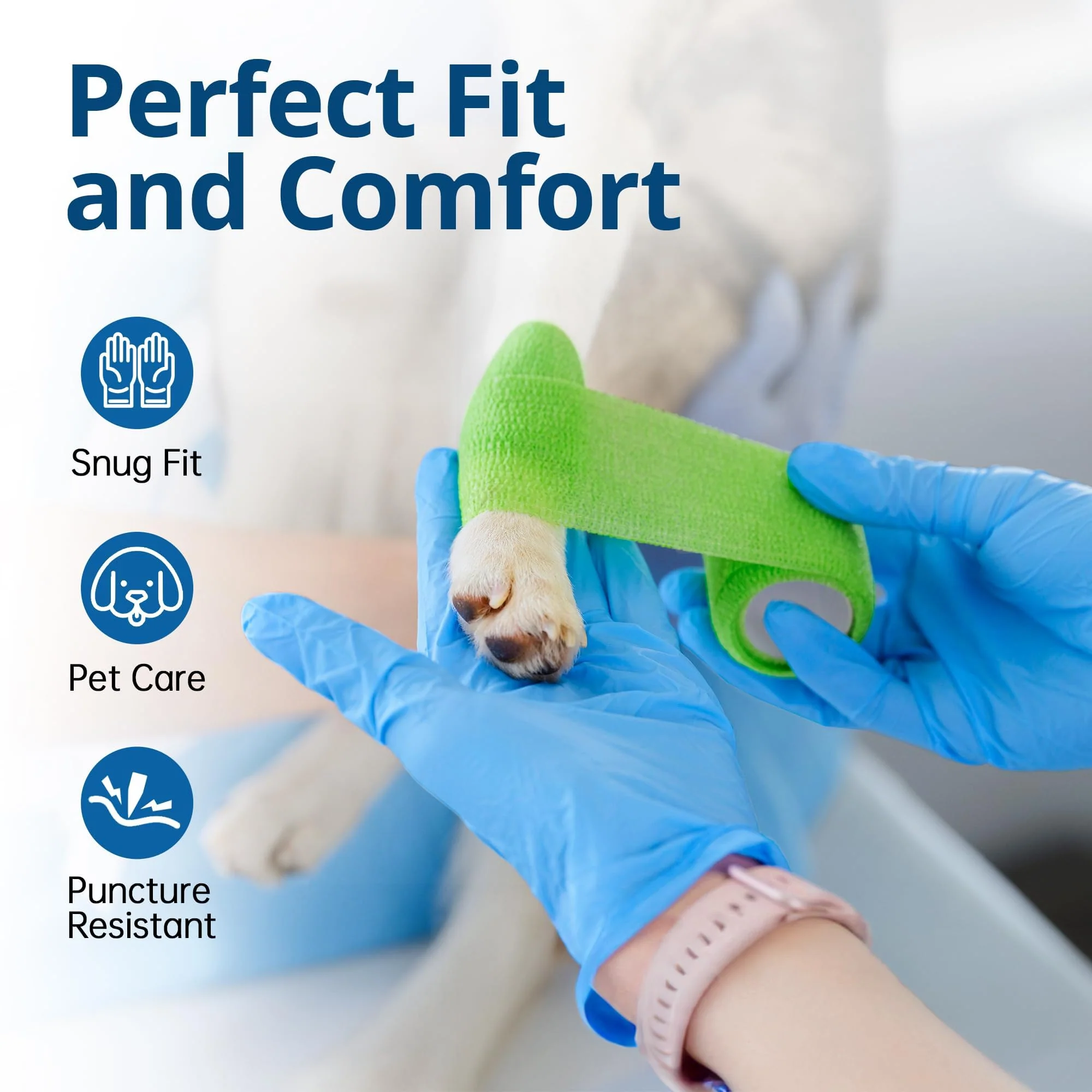 SwiftGrip Disposable Nitrile Exam Gloves, Blue, Nitrile Gloves Disposable Latex Free, Medical Gloves, Cleaning Gloves, Food-Safe Rubber Gloves, Powder Free, Non-Sterile, 1000-ct Case (X-Small) - Image 7