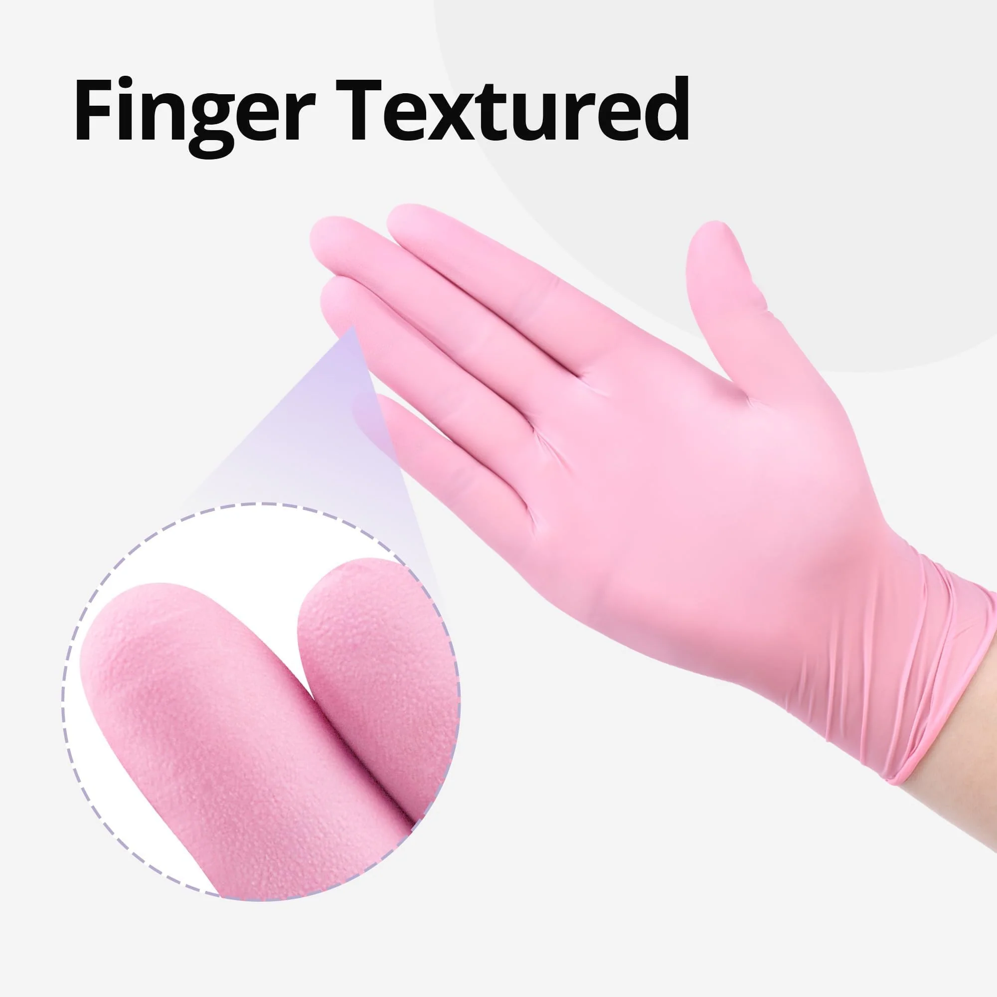 SwiftGrip Nitrile Exam Gloves, 4 Mil, Large, Cherry Blossom, Food Safe Gloves Disposable Latex Free, Powder Free for Cleaning Supplies, Esthetician, Hair Dye, Tattoo Supplies (Box of 1000) - Image 5