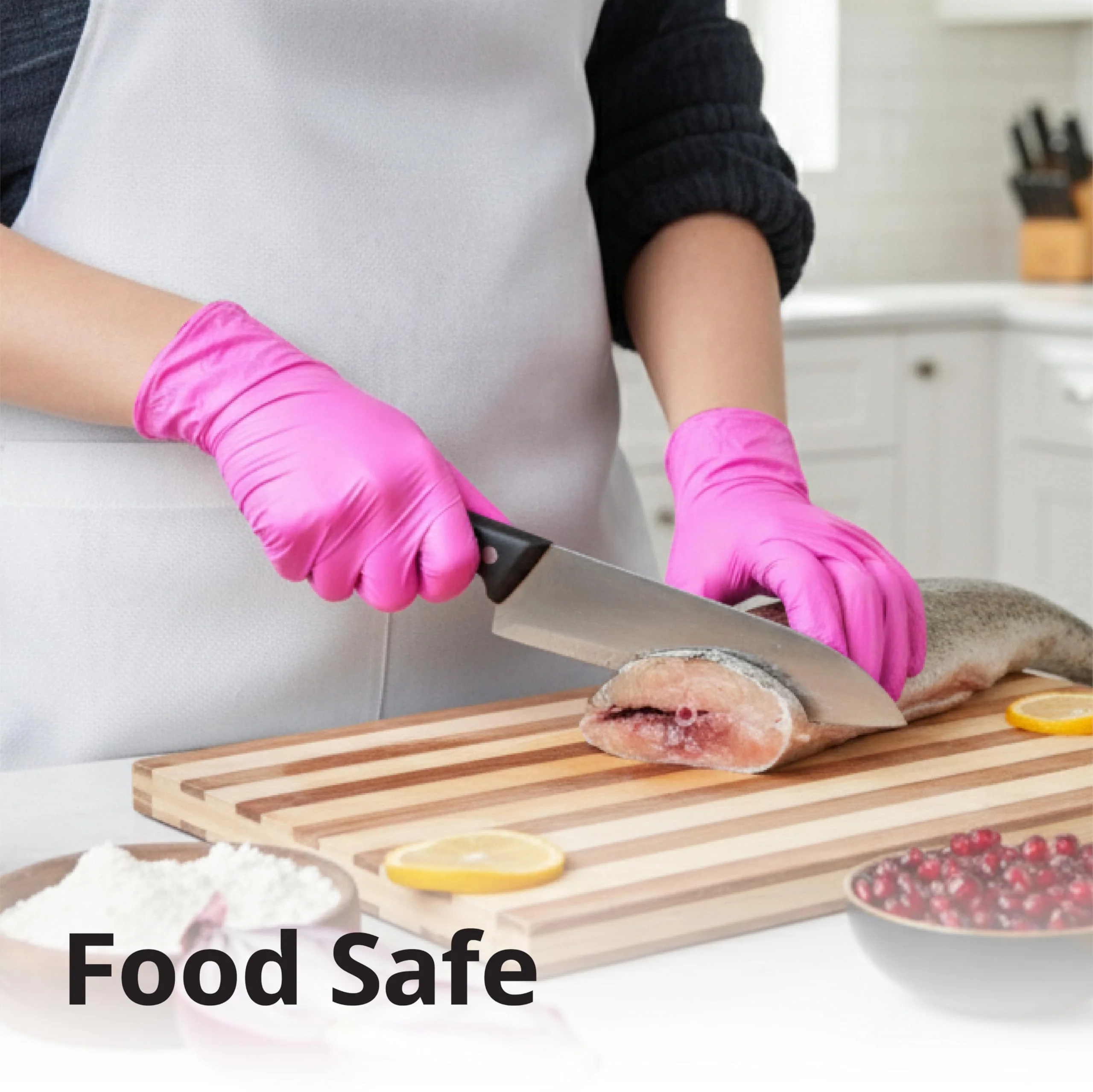 SwiftGrip Pink Gloves Powder-Free Nitrile Gloves, 100ct Box - 3-Mil, Gloves Disposable Latex Free, for Kitchen, Cleaning, Estheticians, Hair Stylist - Pink/Fuchsia(Small) - Image 3