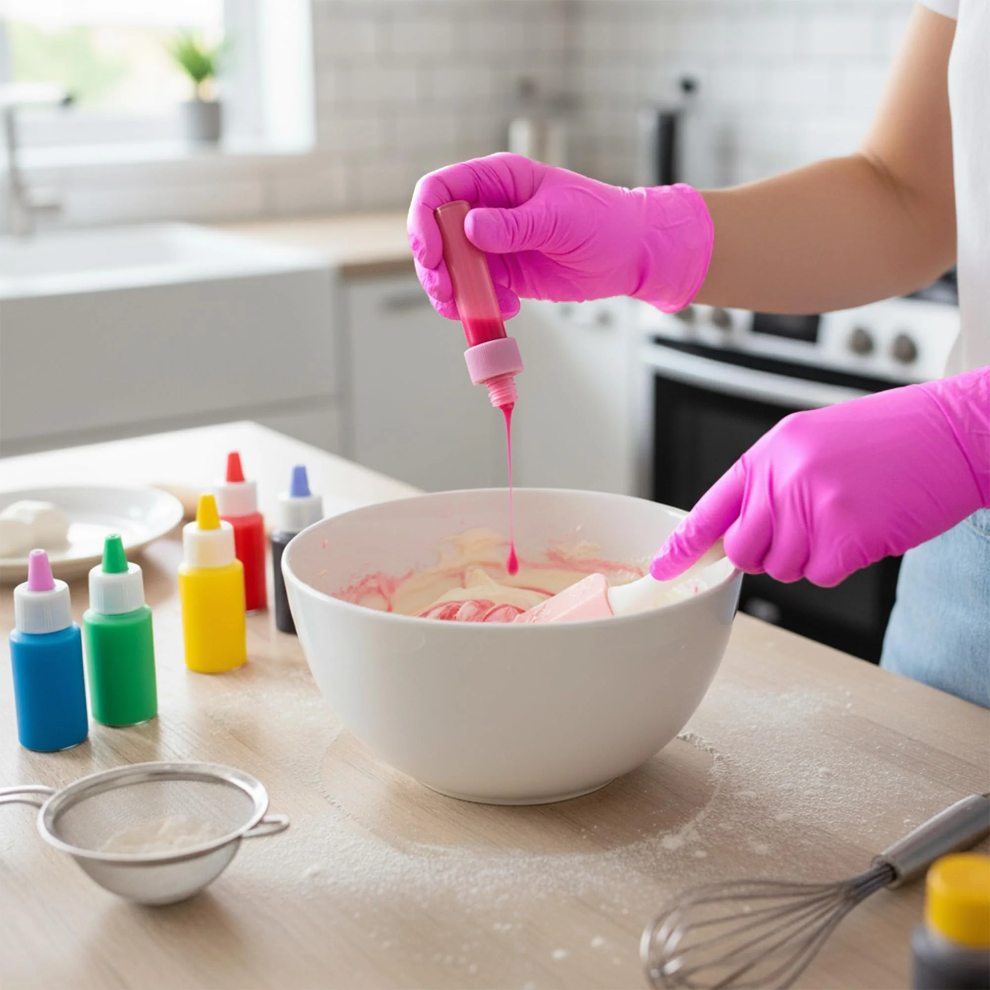 SwiftGrip Pink Gloves Powder-Free Nitrile Gloves, 100ct Box - 3-Mil, Gloves Disposable Latex Free, for Kitchen, Cleaning, Estheticians, Hair Stylist - Pink/Fuchsia(Small) - Image 7