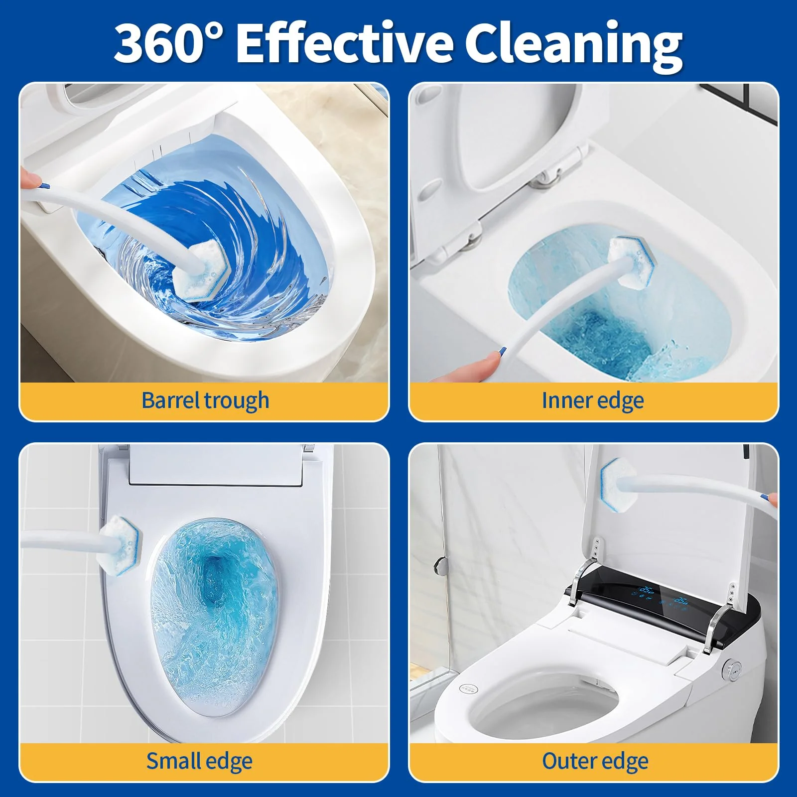 Swilsweep 40 Count Toilet Bowl Wand Refills, Disposable Toilet Cleaner Refills, Disposable Wand Heads Compatible with Clorox and the Most Toilet Brushes - Image 3