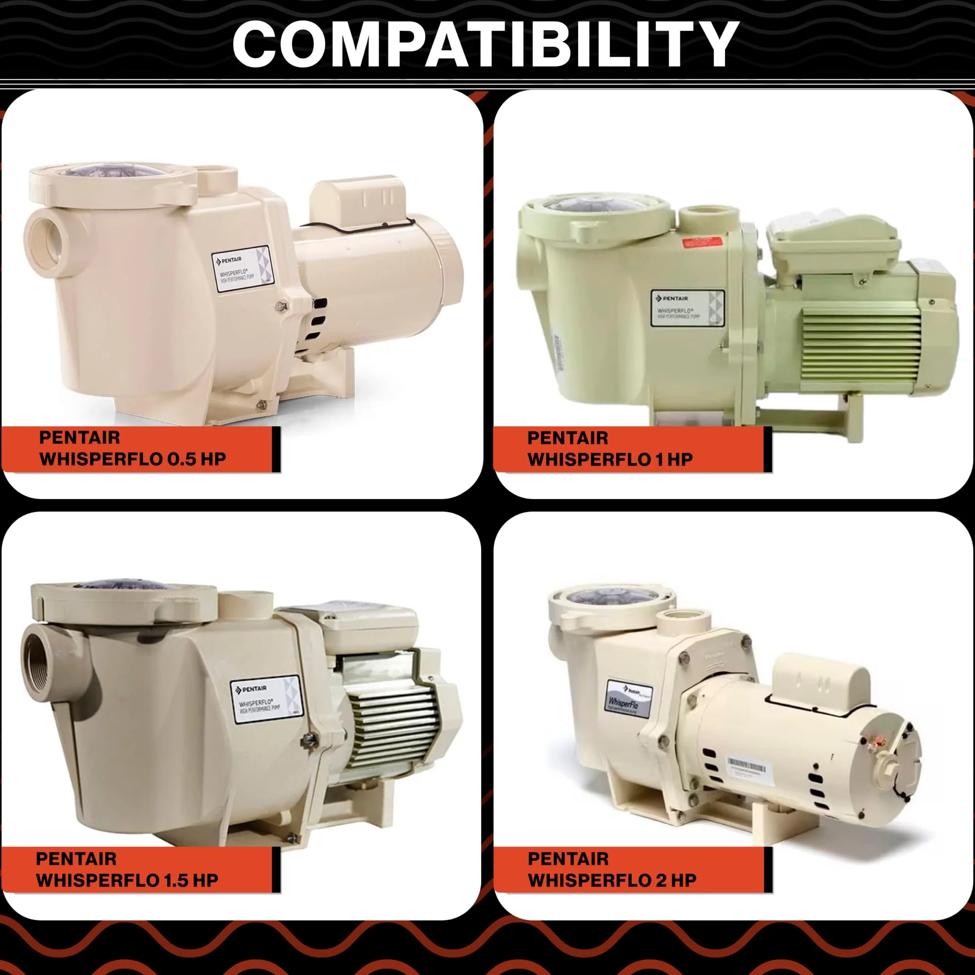 Swimables Complete Wet End Replacement Compatible with Pentair Pool Pump 357149 | Works on All Whisperflo's 0.5 HP - 2 HP | Includes Pump Housing, Hardware Kit, Seal Plate and More | Made in USA - Image 6