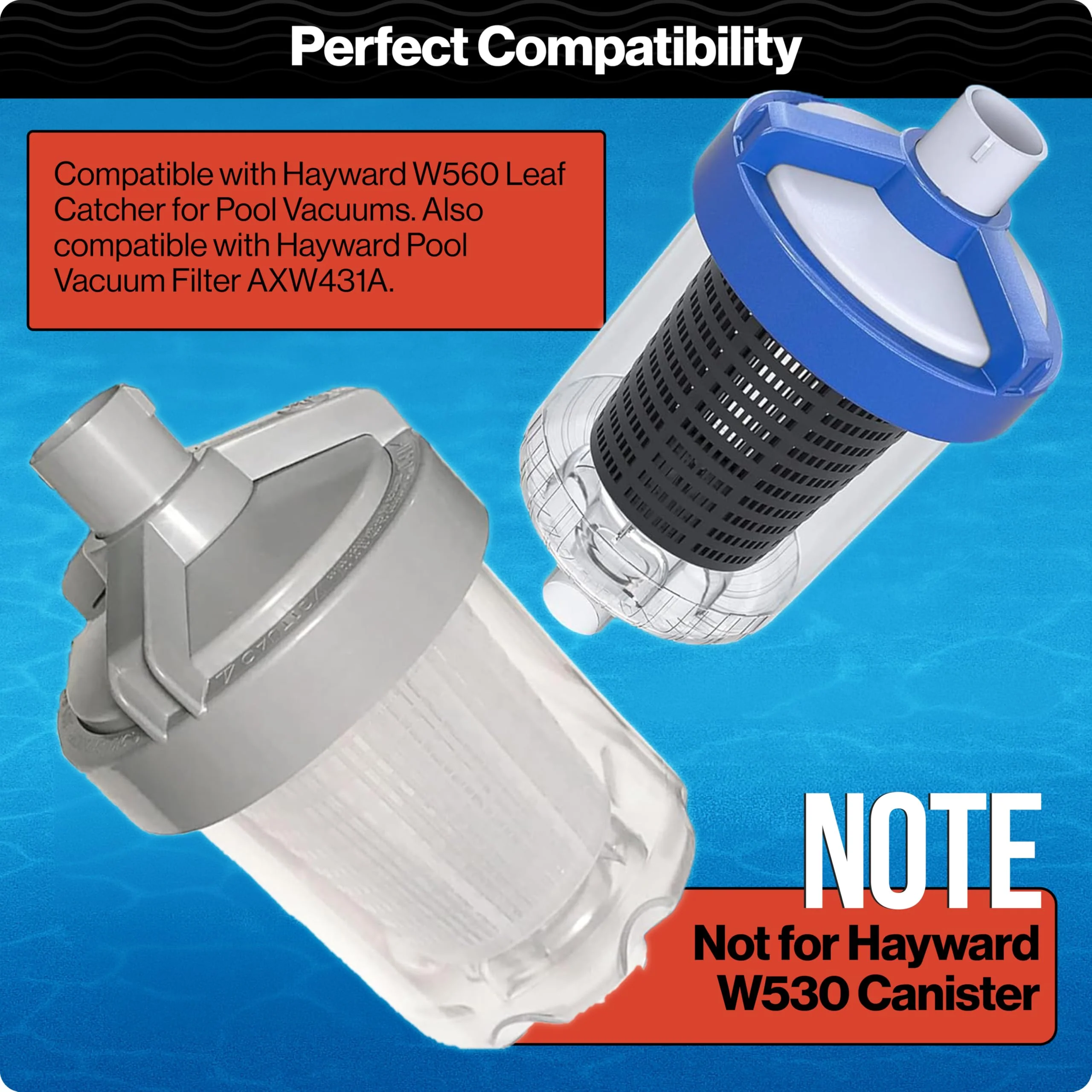 Swimables Leaf Canister Basket Compatible With Hayward W560 Leaf Catcher for Pool Vacuum | Also Compatible With Hayward Pool Vacuum Pool Vacuum Filter AXW431A | Designed for W560 Hayward Leaf Canister - Image 4