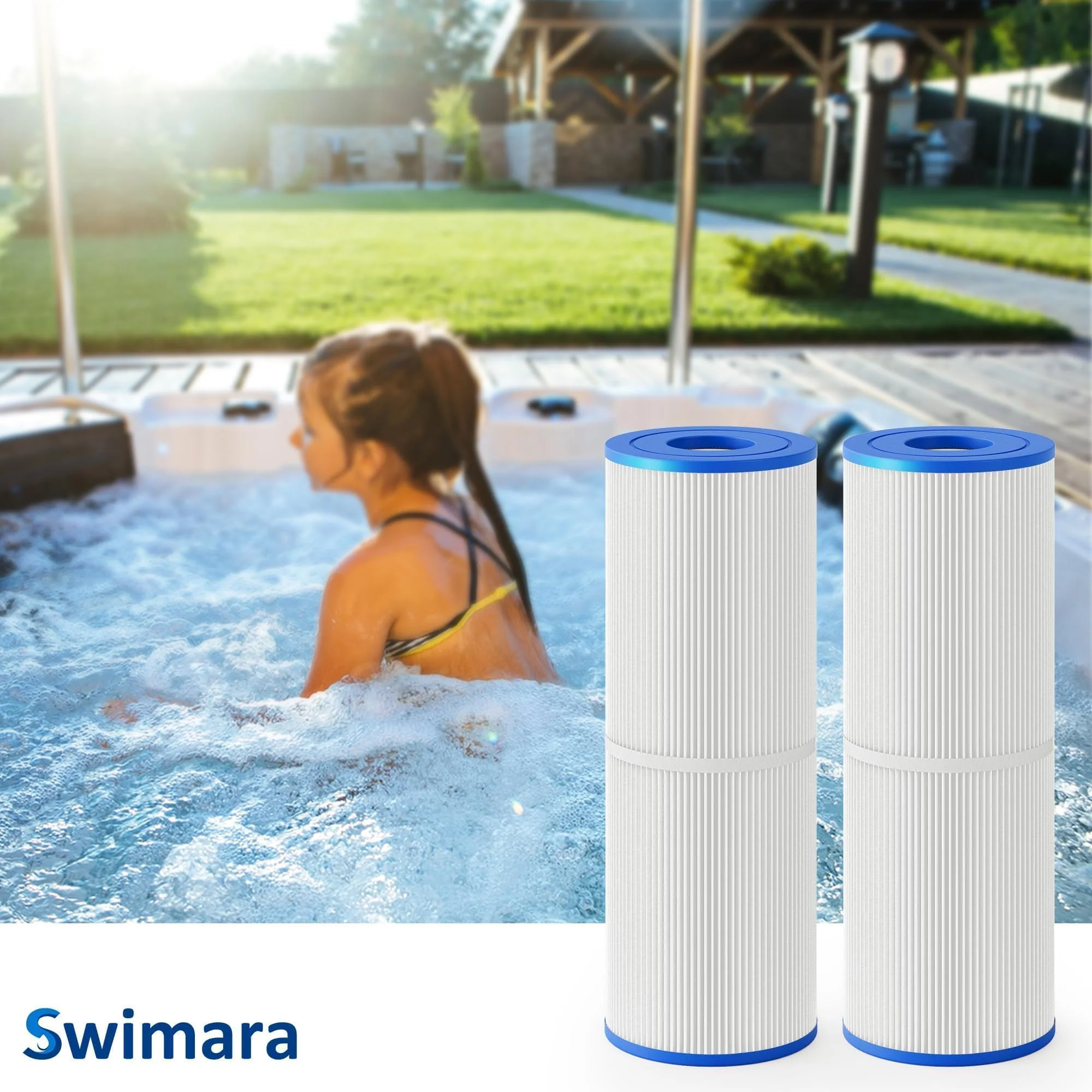 Swimara 2-Pack PRB25-IN, C-4326, FC-2375 Replacement Spa Filter, Compatible with Jacuzzi J-200 & Pentair Hot Tub Filter, 25 Sq.Ft., Pro Series - Image 2