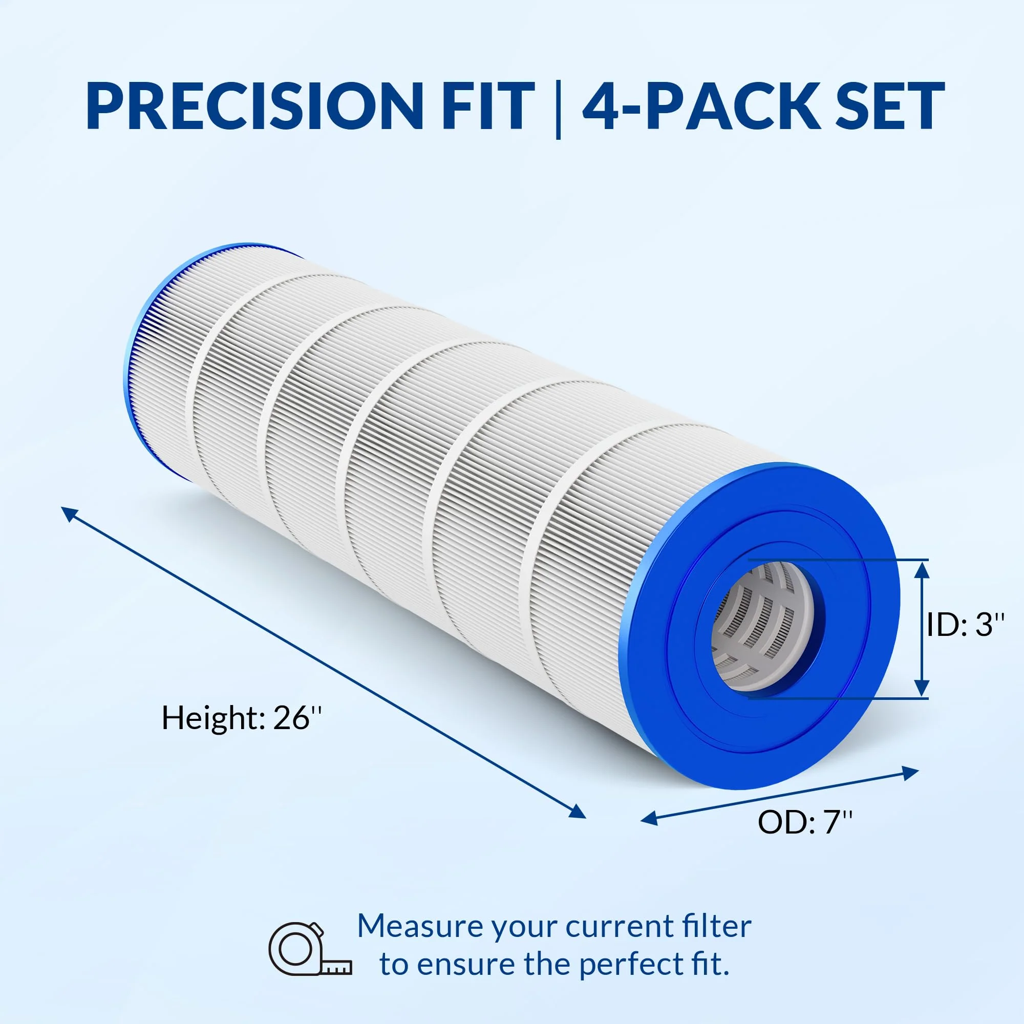 Swimara CCP420 PCC105 178584 R173576 817-0106, 5 oz+ Trilobal Fabric Pool Filter Cartridges, Compatible with Pentair Clean & Clear Plus 420 (#160301) & Waterway 425, 4-Pack, Ultra Series - Image 8