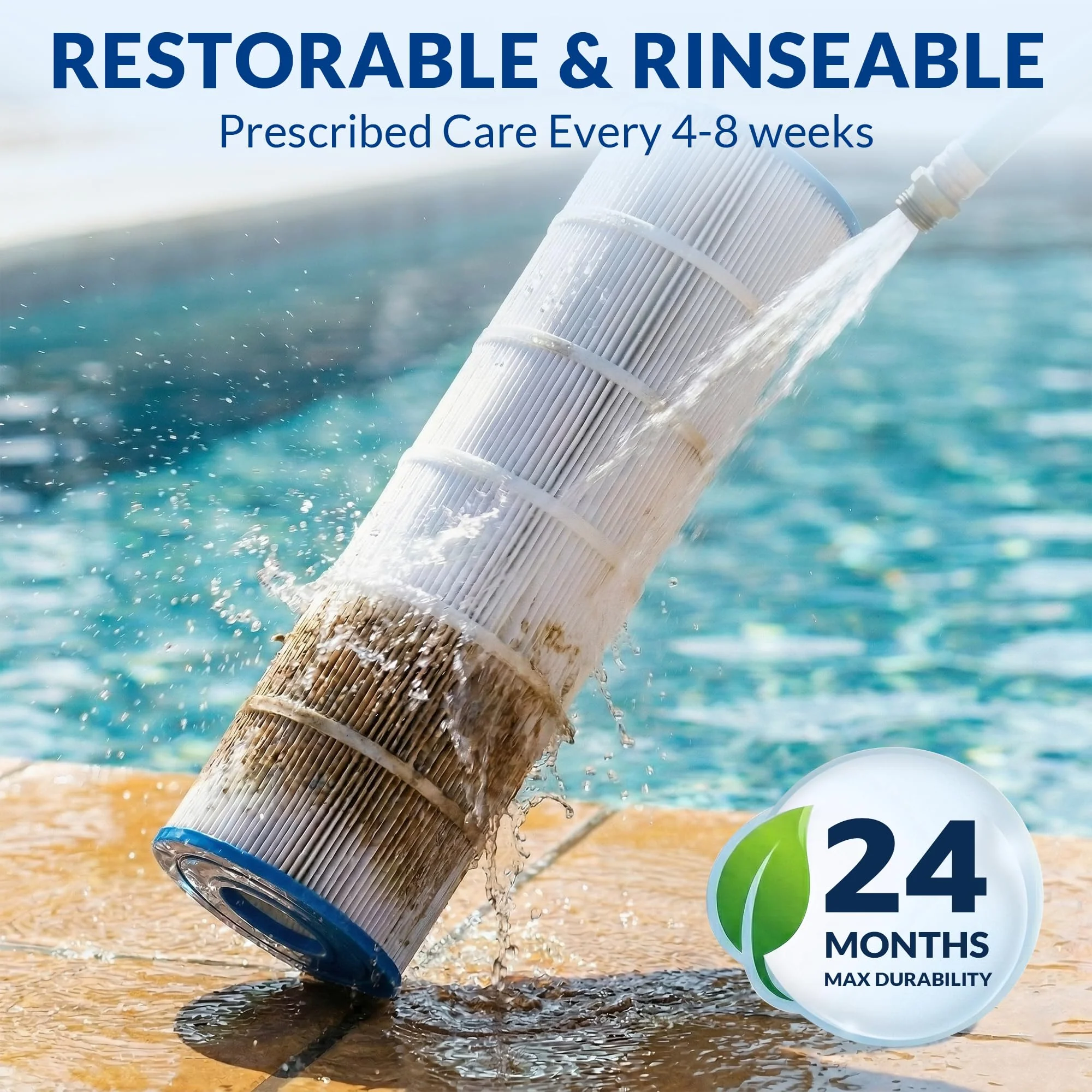 Swimara CCP520 PCC130 178585 R173578 817-0131, 5 oz+ Trilobal Fabric Pool Filter Cartridges, Compatible with Pentair Clean & Clear Plus 520 (#160332) & Waterway 525, 4-Pack, Ultra Series - Image 4