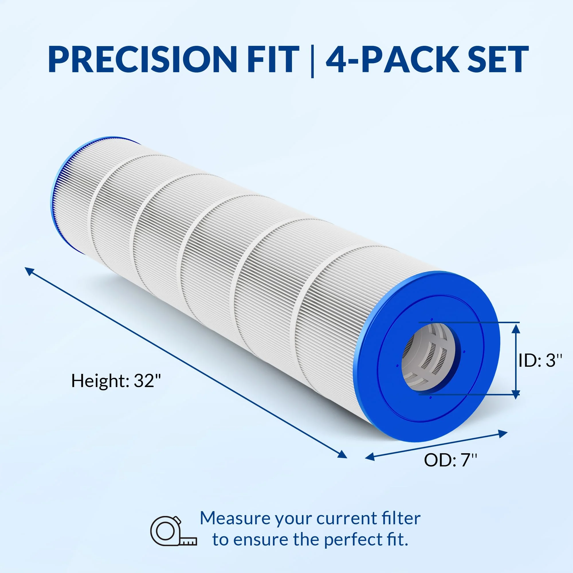 Swimara CCP520 PCC130 178585 R173578 817-0131, 5 oz+ Trilobal Fabric Pool Filter Cartridges, Compatible with Pentair Clean & Clear Plus 520 (#160332) & Waterway 525, 4-Pack, Ultra Series - Image 8