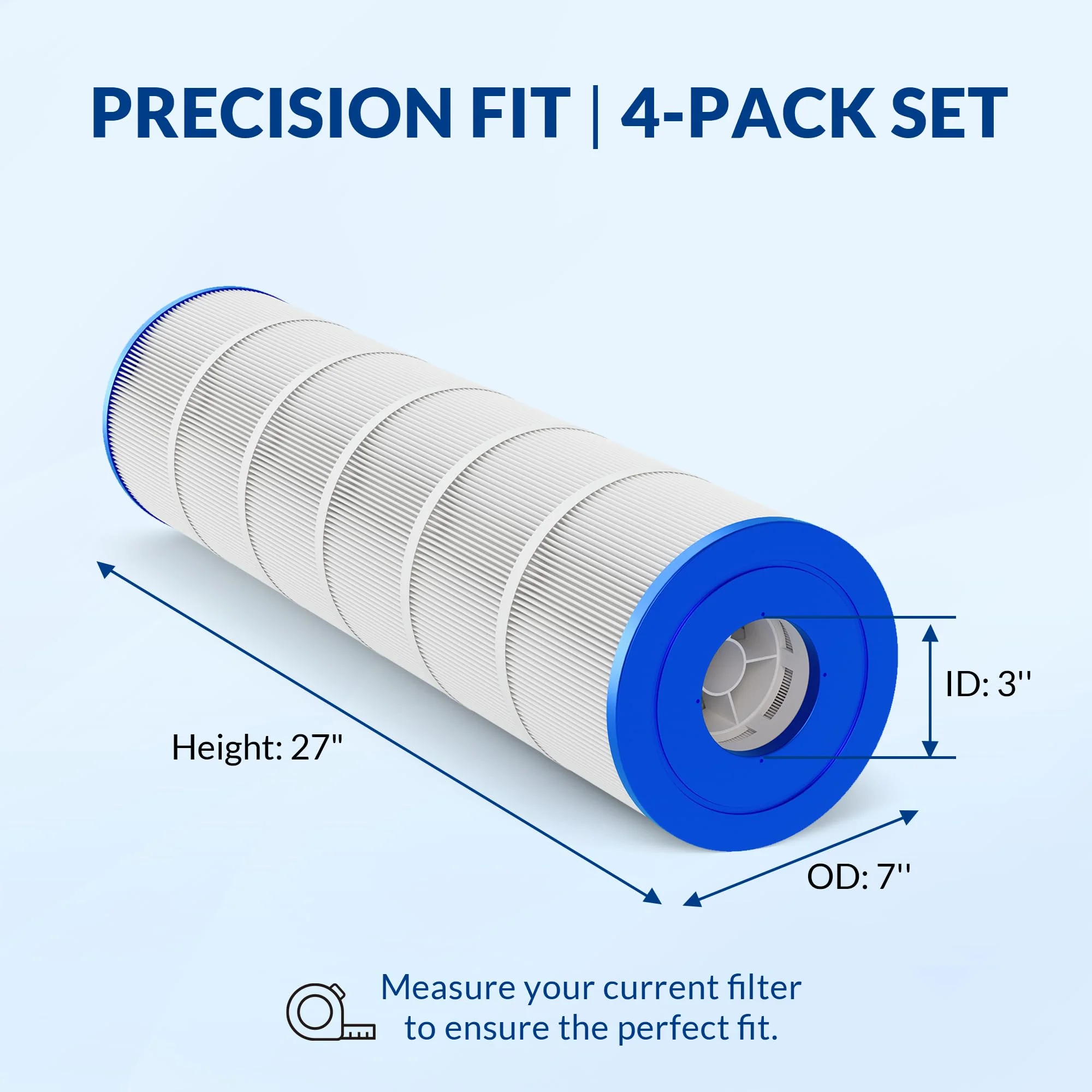 Swimara Pool Filter Cartridge for Jandy Systems, Essential Series, CL340 CV340, Replacement for R0554500 PJAN85, Cylindrical Fabric, 340 Sq. Ft., 4-Pack - Image 7