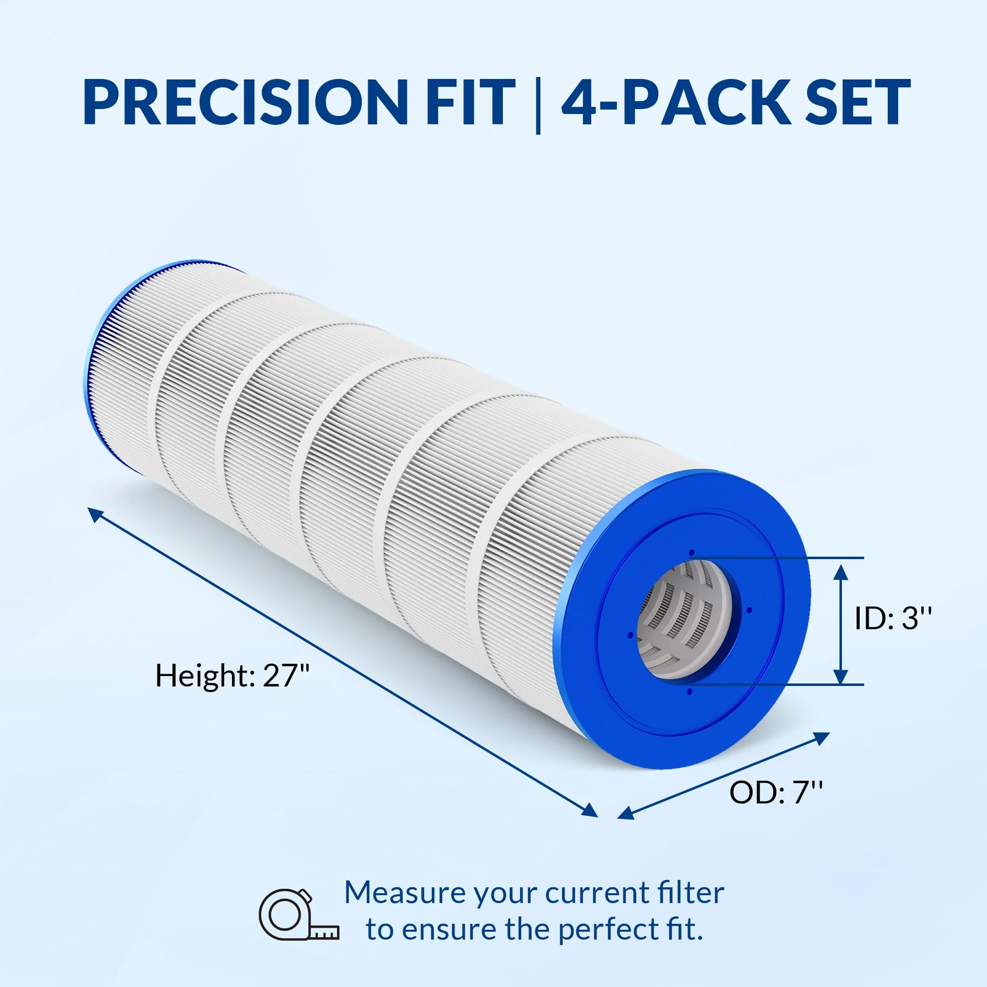 Swimara Pool Filter Cartridge for Jandy Systems, Essential Series, CL460 CV460, Replacement for R0554600 PJAN115, Cylindrical Fabric, 460 Sq. Ft., 4-Pack - Image 7