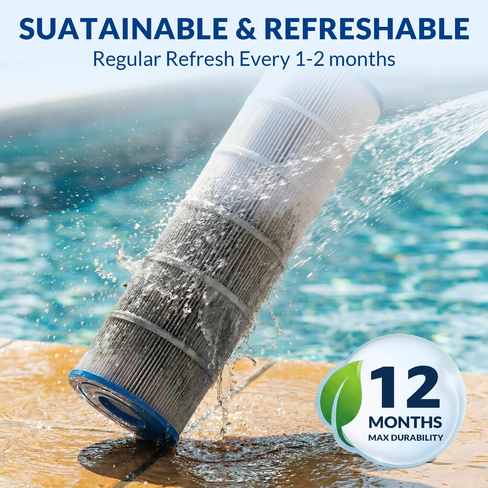 Swimara Pro Series Pool Filter Cartridge, 3oz Trilobal Fabric, Replacement for Hayward CX1750RE CX1900RE Unicel C-8417 Filbur FC-1294, Compatible with Star-Clear Plus C1750, 175 Sq. Ft. - Image 4