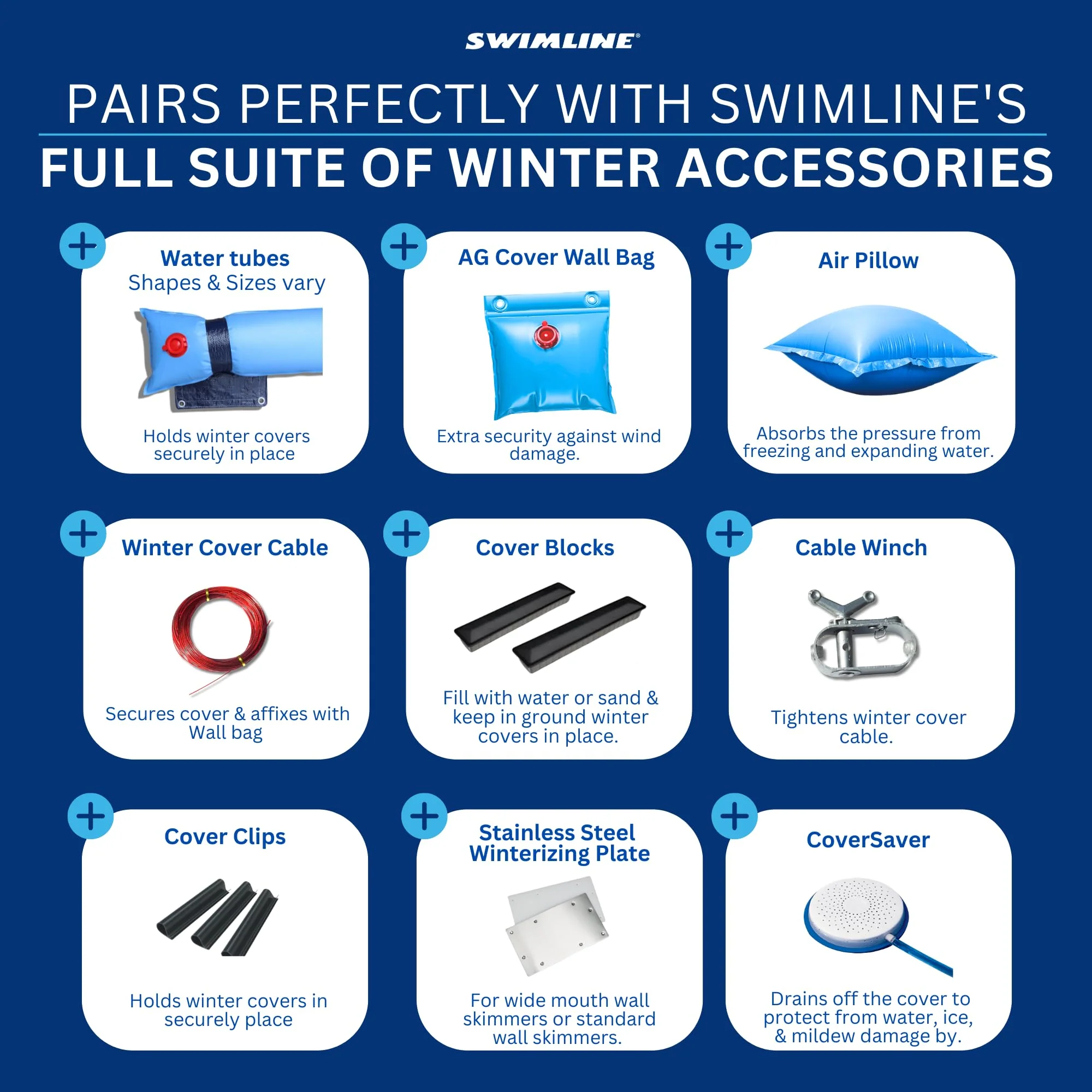 SWIMLINE HYDROTOOLS Air Pillow For Above Ground Pools Cover Winterizing 3-Pack | 4 x 4 ft Cushion Swimming Pool Closing Winter Kit | Cold Resistant Ice Equalizer Thick Pillows Accessories | 1144 ACC44 - Image 3