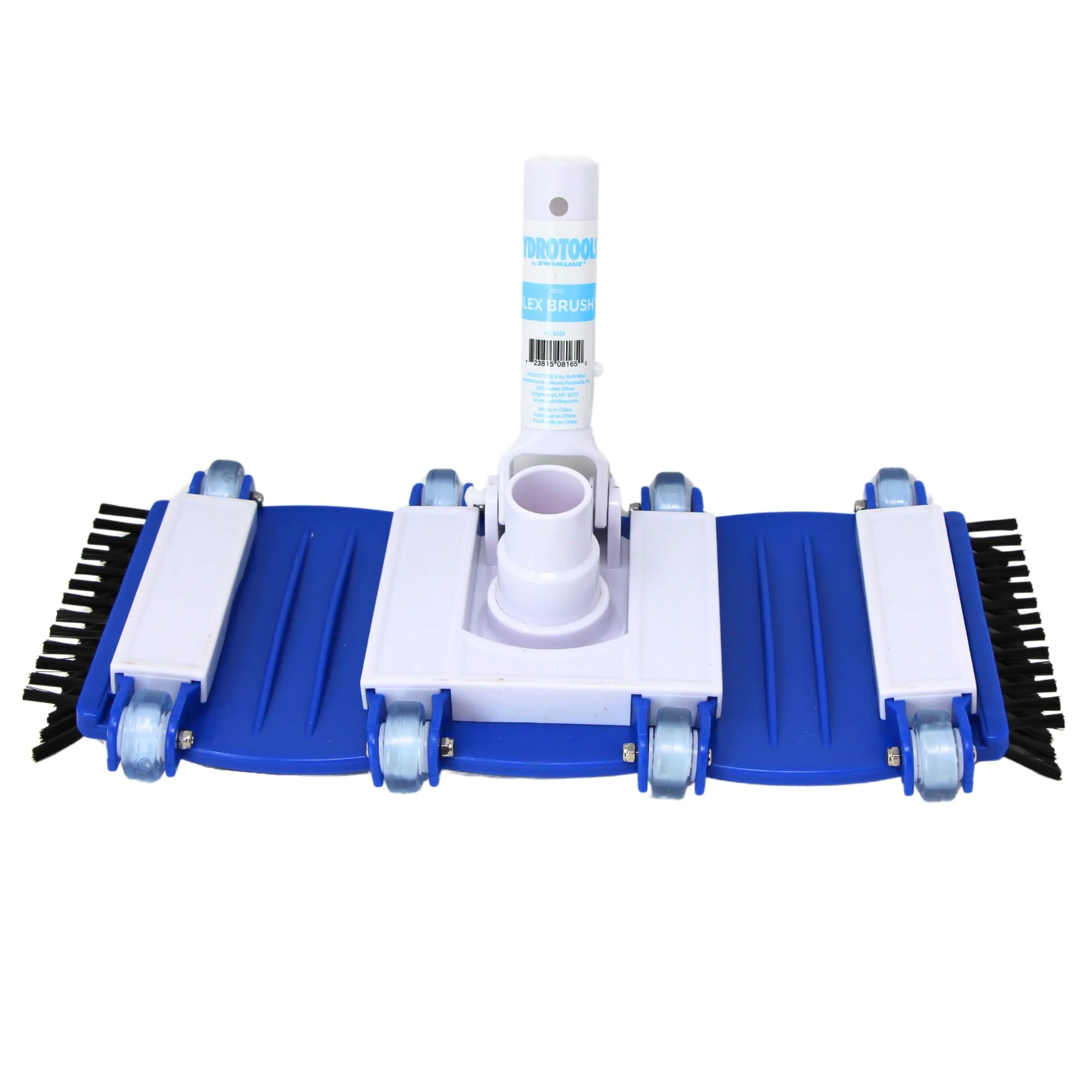 SWIMLINE HYDROTOOLS Manual Pool Vacuum Head Attachment For Inground & Above Ground Pools |Weighted Flexible Swimming Pool Vac Head Rectangle Shape W/ Wheels Brushes| Swivel Hose 1-1/4 or 1-1/2’’ Clean