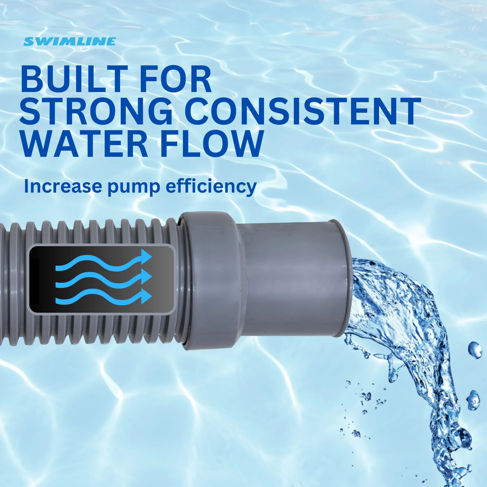 SWIMLINE HYDROTOOLS Pool Pump Filter Connection Hose W/ Cuff | 1.5 Inch X 3 Foot | Heavy-Duty Flexible, Durable & Leakproof | Chemical & UV Resistant | For Above Ground Pools Skimmer Filters & Pumps - Image 5