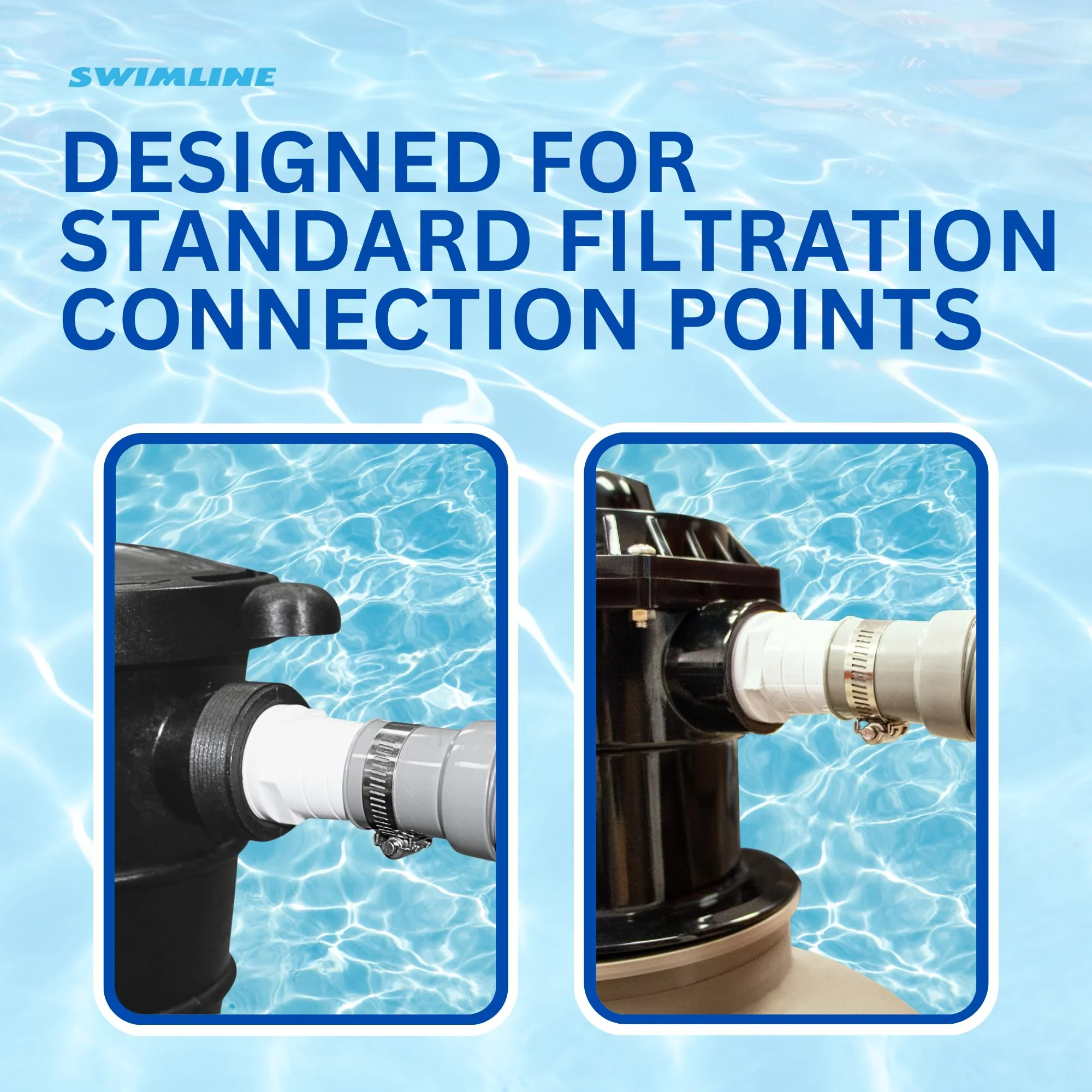 SWIMLINE HYDROTOOLS Pool Pump Filter Connection Hose W/ Cuff | 1.5 Inch X 3 Foot | Heavy-Duty Flexible, Durable & Leakproof | Chemical & UV Resistant | For Above Ground Pools Skimmer Filters & Pumps - Image 7