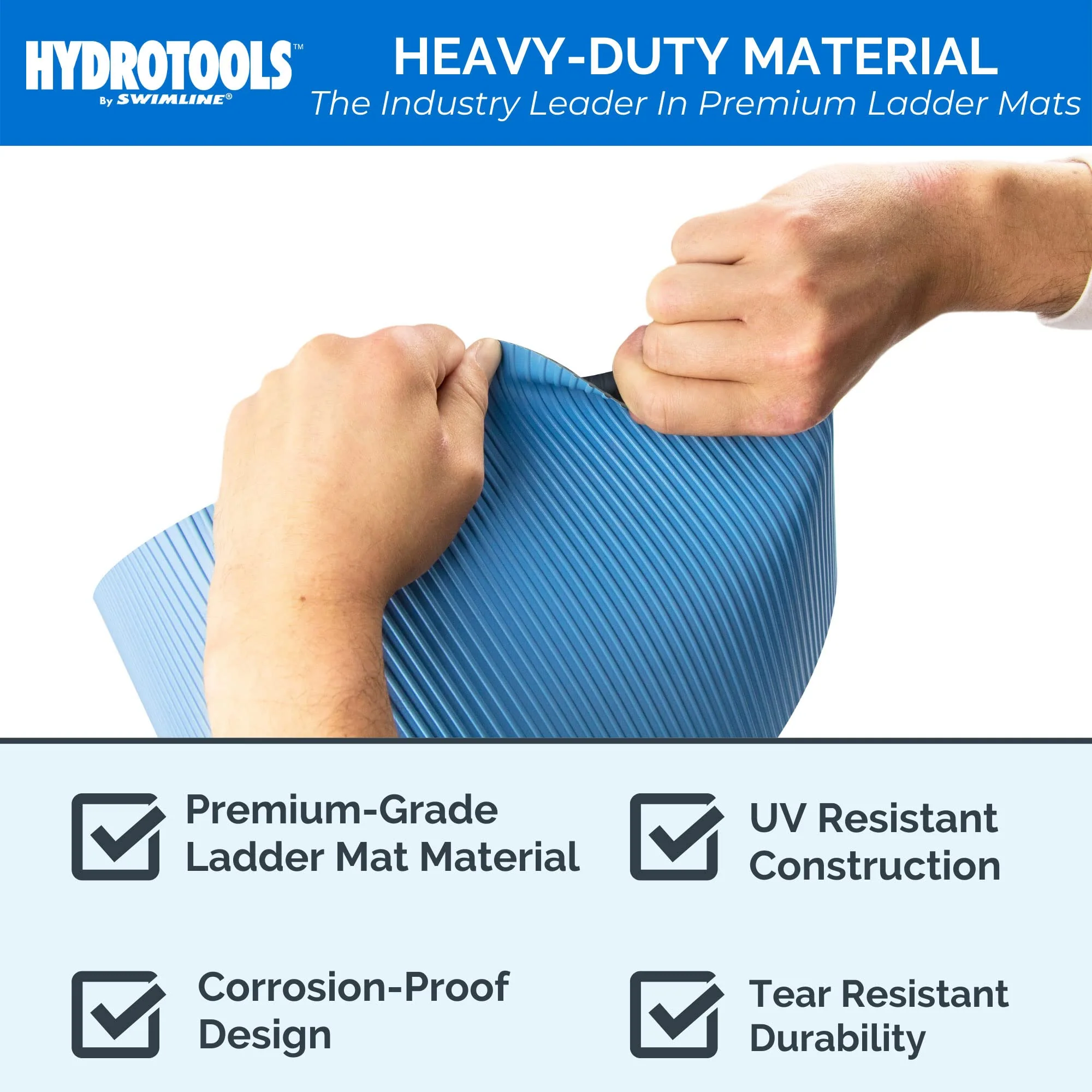 SWIMLINE HYDROTOOLS Protective Pool Ladder Mat for Above Ground Pools – Safety & Stability for Stairs, Steps & Ladders – Premium Durable Material, 36" x 36" - Image 6