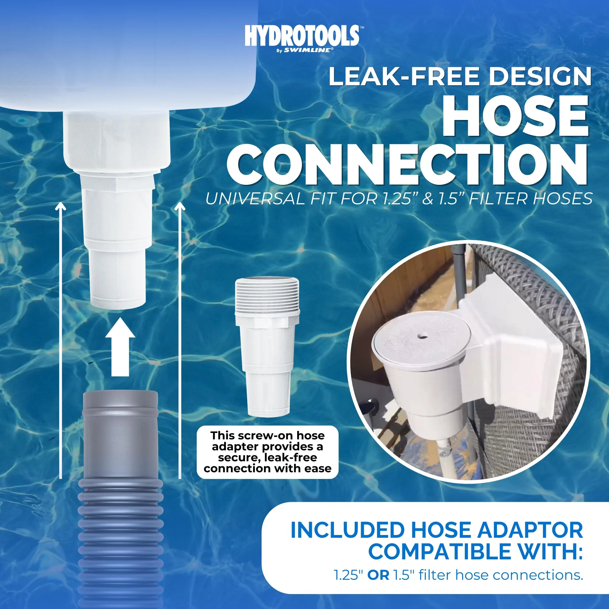 SWIMLINE HYDROTOOLS Standard Wide Mouth Above Ground Pool Skimmer Kit | ABS Construction | Pool Skimmer | Wide Mouth | Snap-In & Removable Weir | Above Ground Pool Skimmer | Easy Basket Access - Image 6