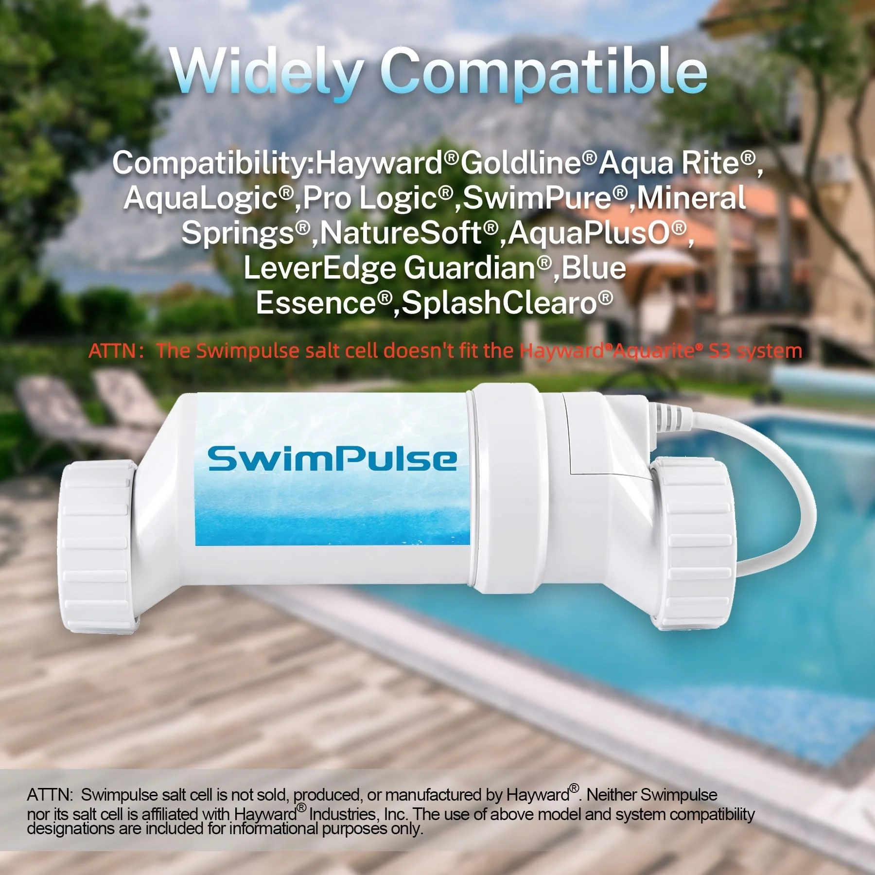 Swimpulse Salt Cell - up to 25,000 Gallons Swimming Pool Chlornie Generator,Salt Cell for Pool, Chlorination Pool Salt Cell Fits for Hayward W3T-Cell-9 BL1T9H - Image 7